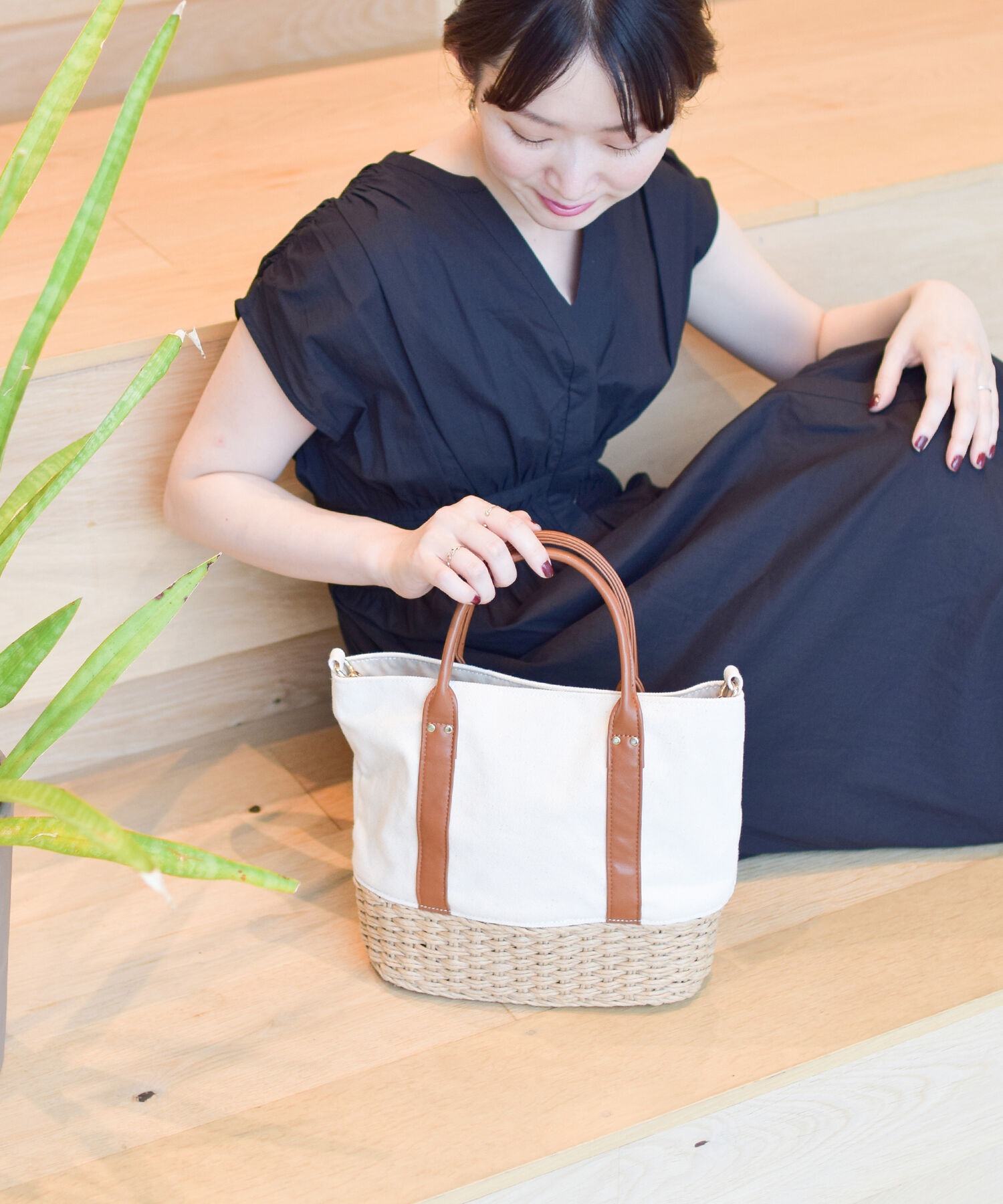 Ray Beams キャンバス カゴ トートバッグ Reshad Edu Af