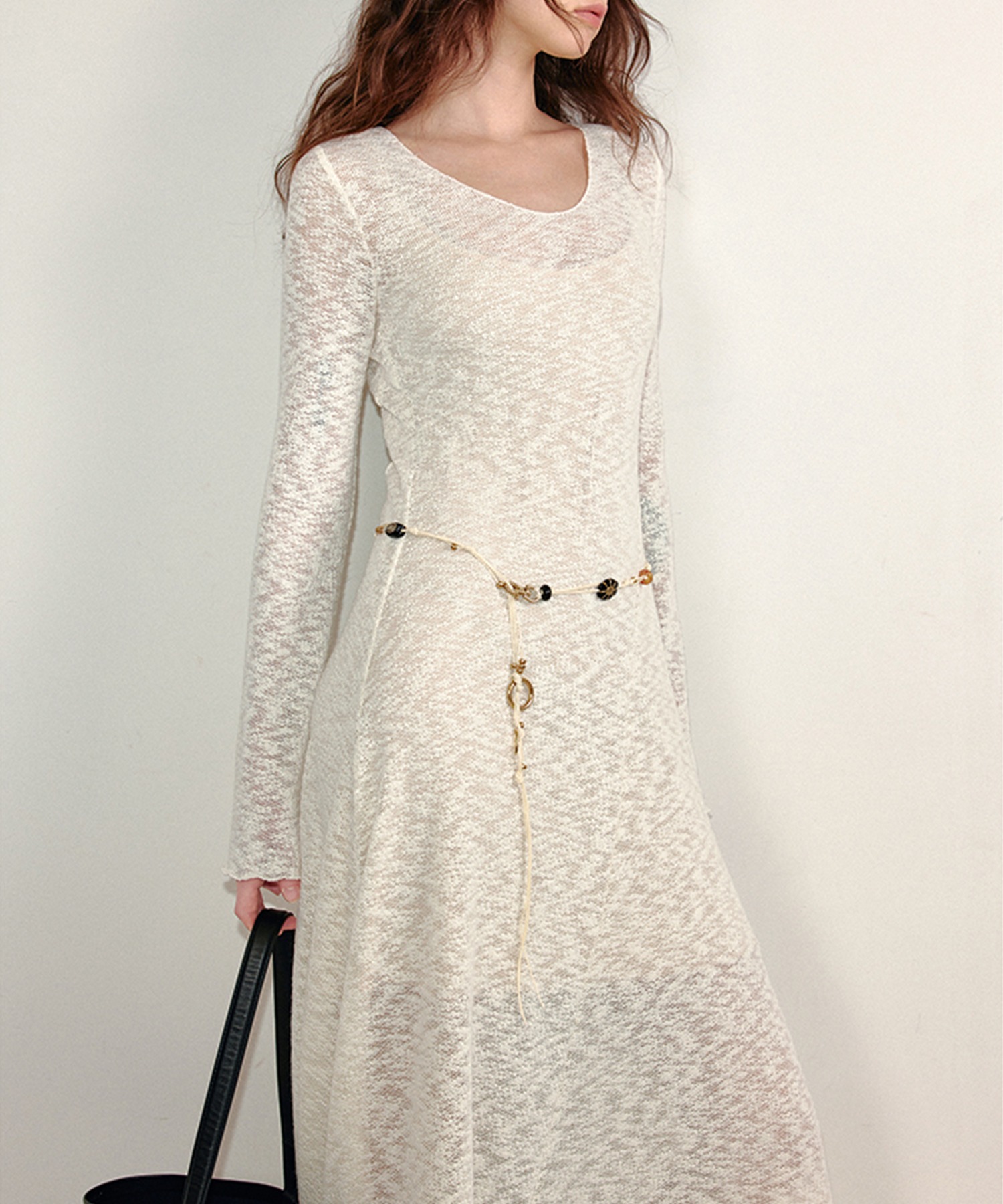 インナー付き シアーニットロングワンピース FC25L016【Fano Studios