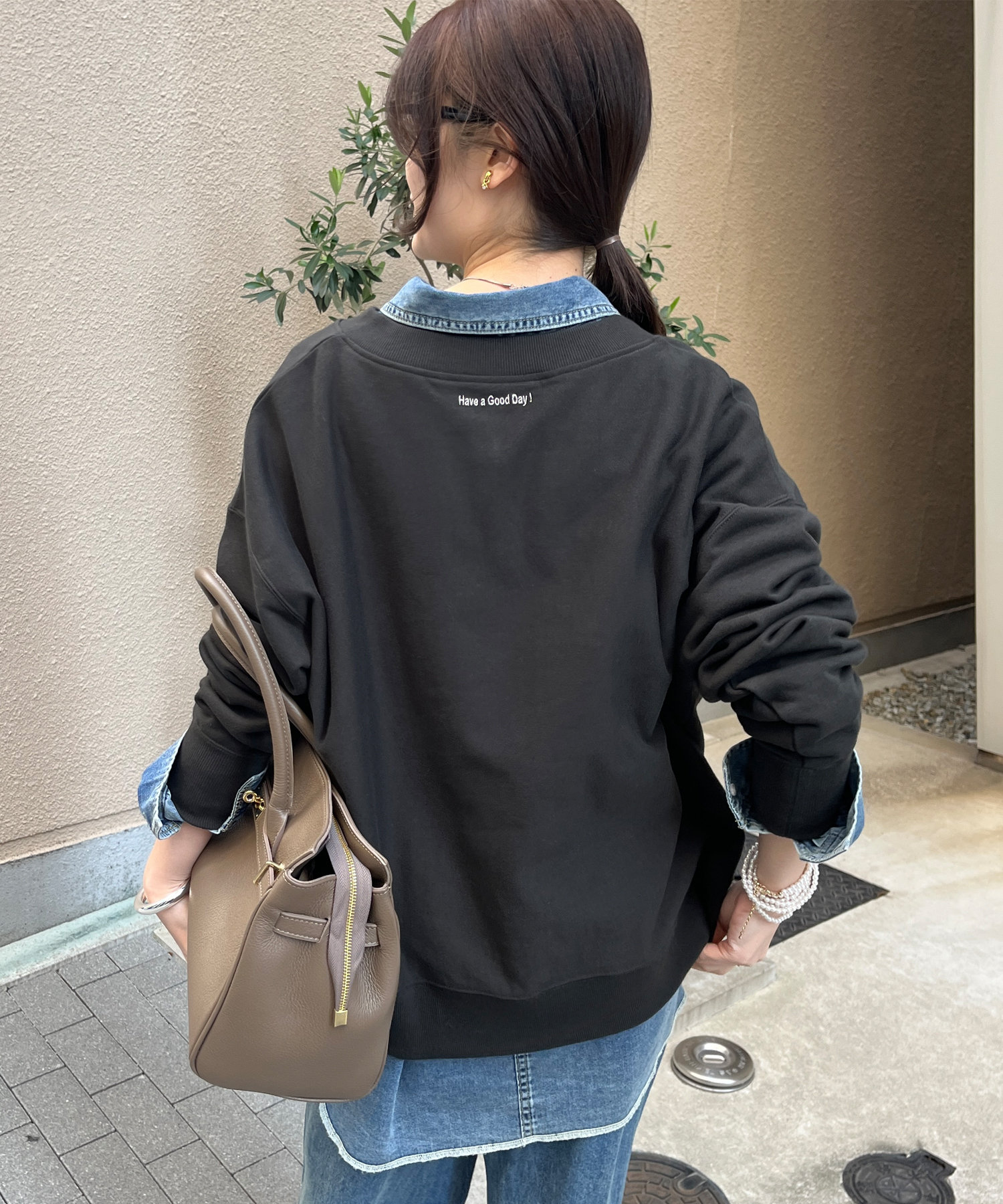 こっち @doudou_okochi企画】ハーフジップスウェット