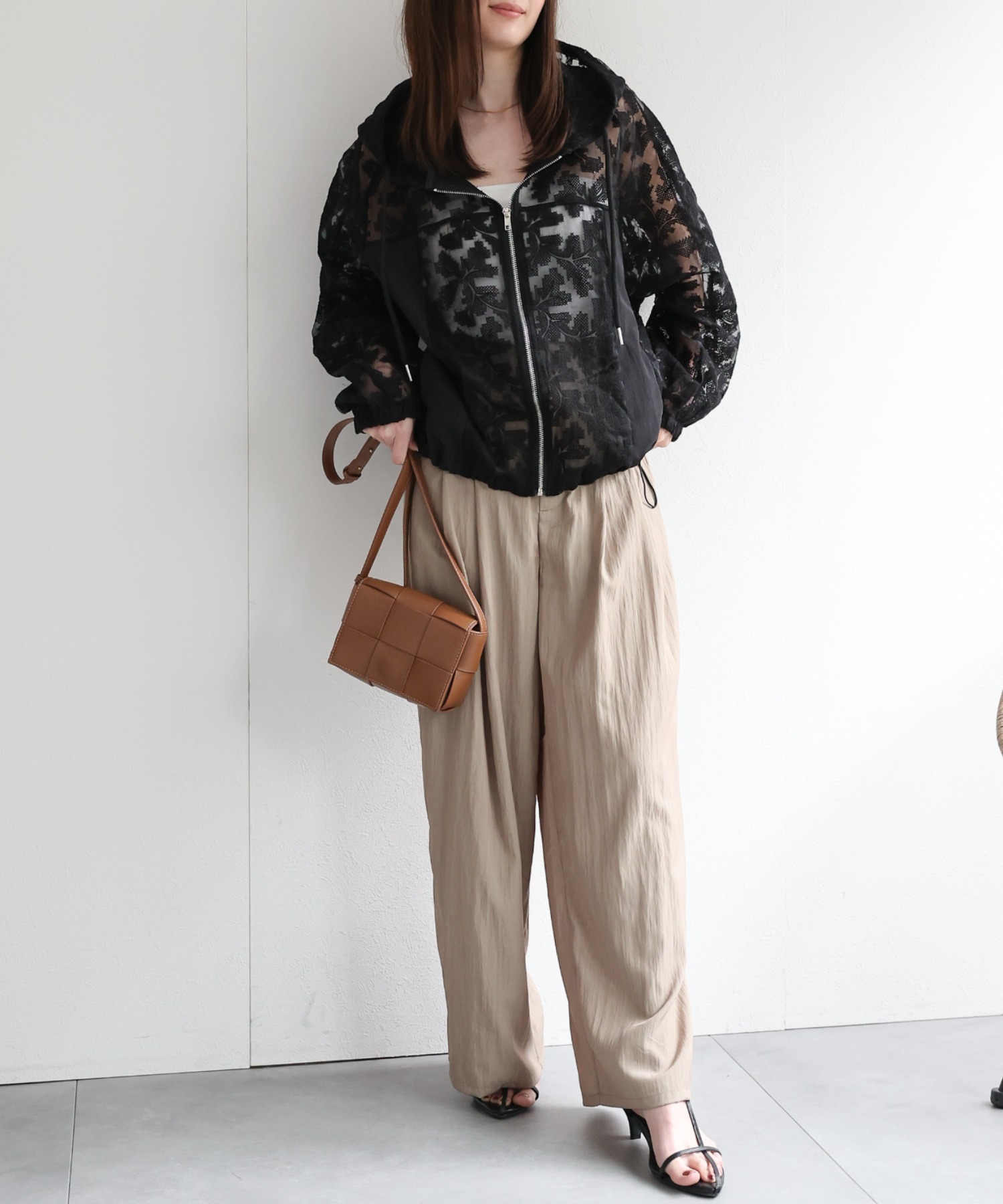 model：162cm 着用サイズ：F