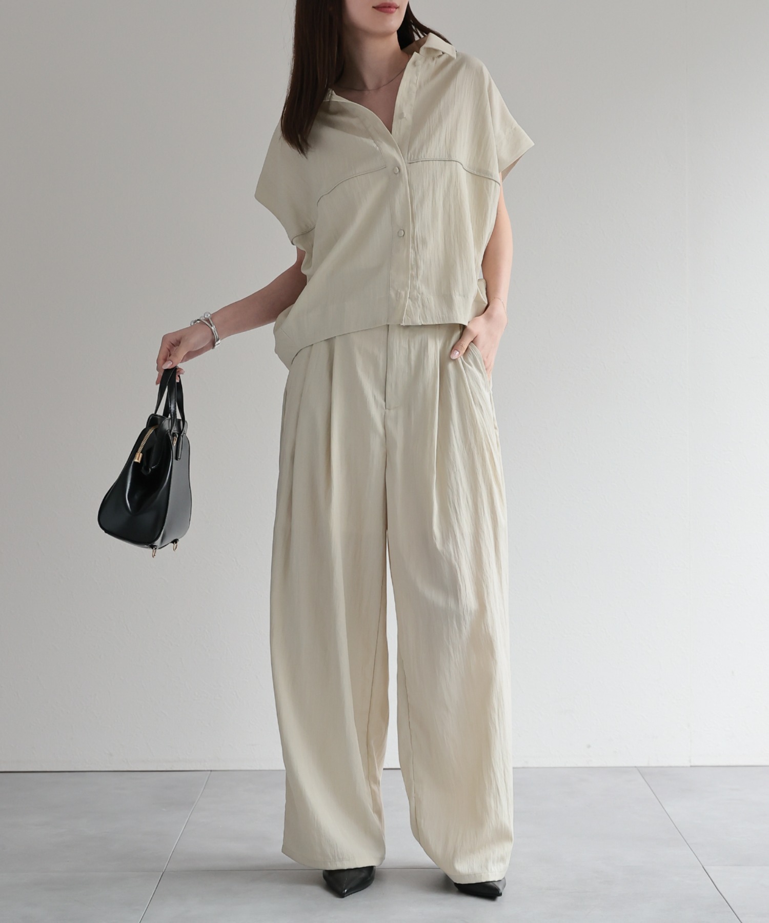 model：162cm 着用サイズ：F