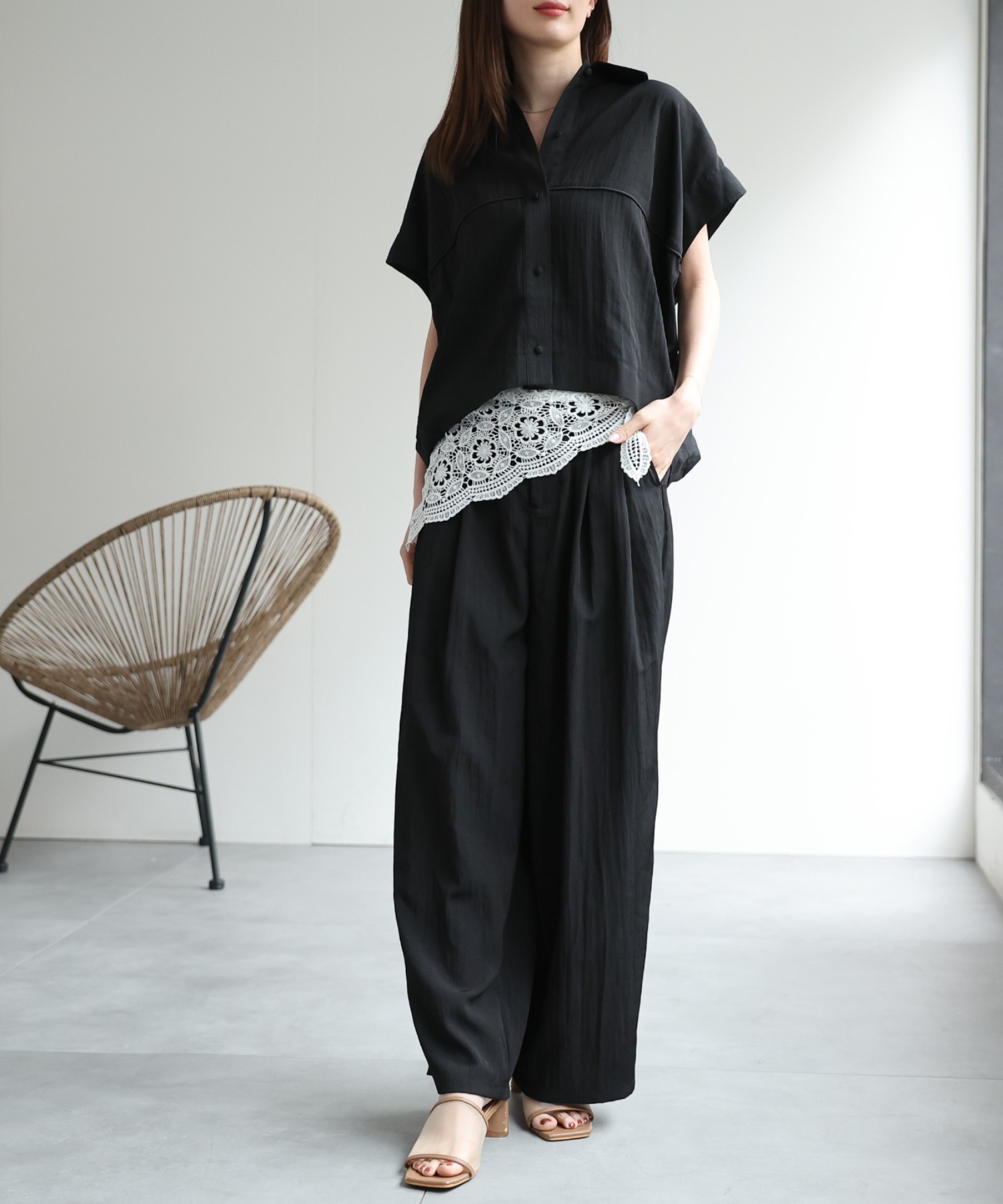model：162cm 着用サイズ：F