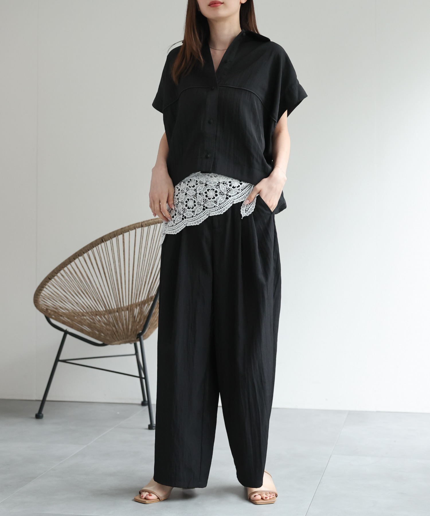 model：162cm 着用サイズ：F