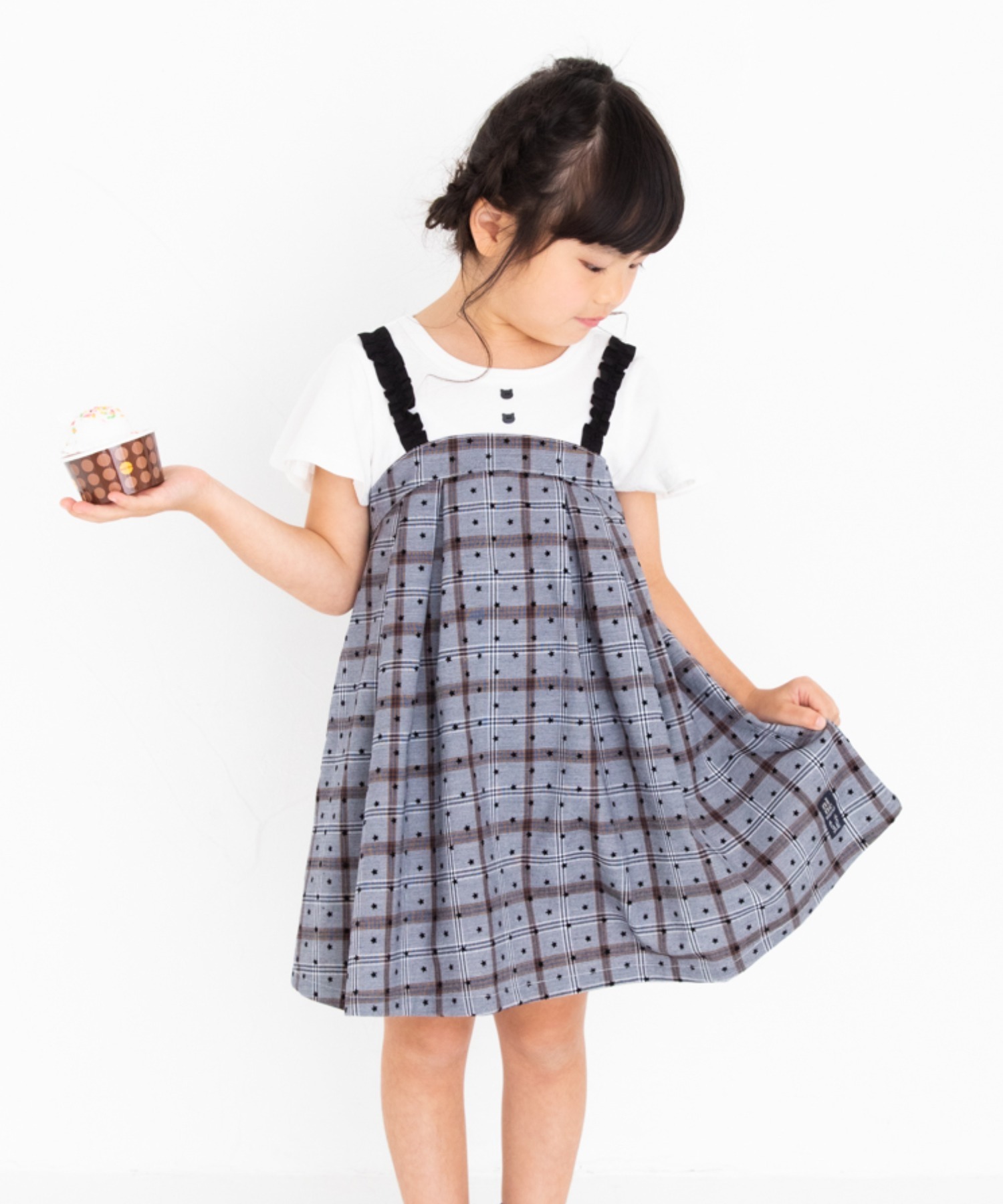 130 150 ワンピース グレンチェックレイヤード Dinaspmptsp Pemalangkab Go Id