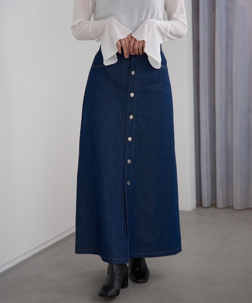 model：163cm / size：F / インディゴブルー