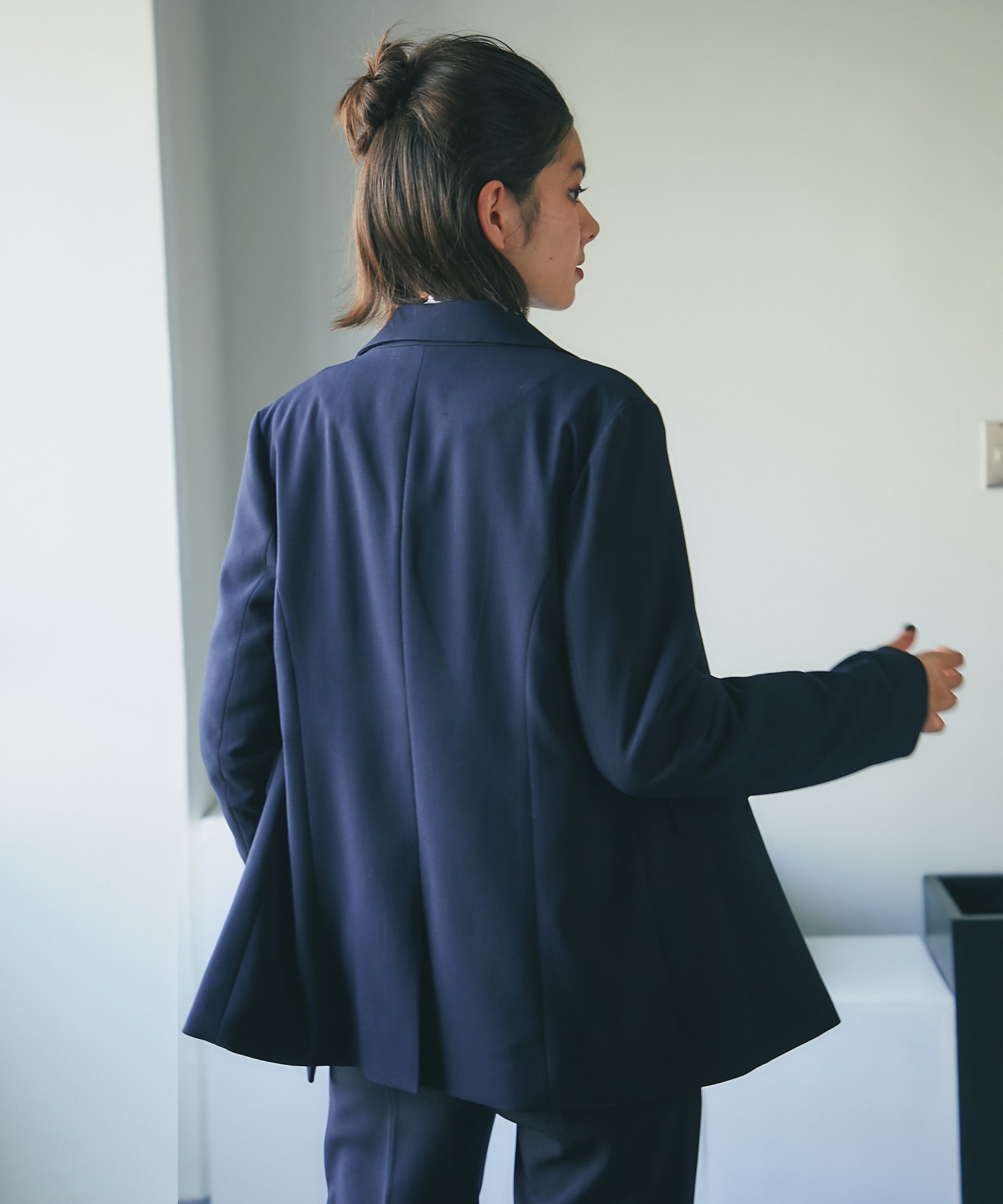 ダブルジャケット＆テーパードパンツスーツ2点セット