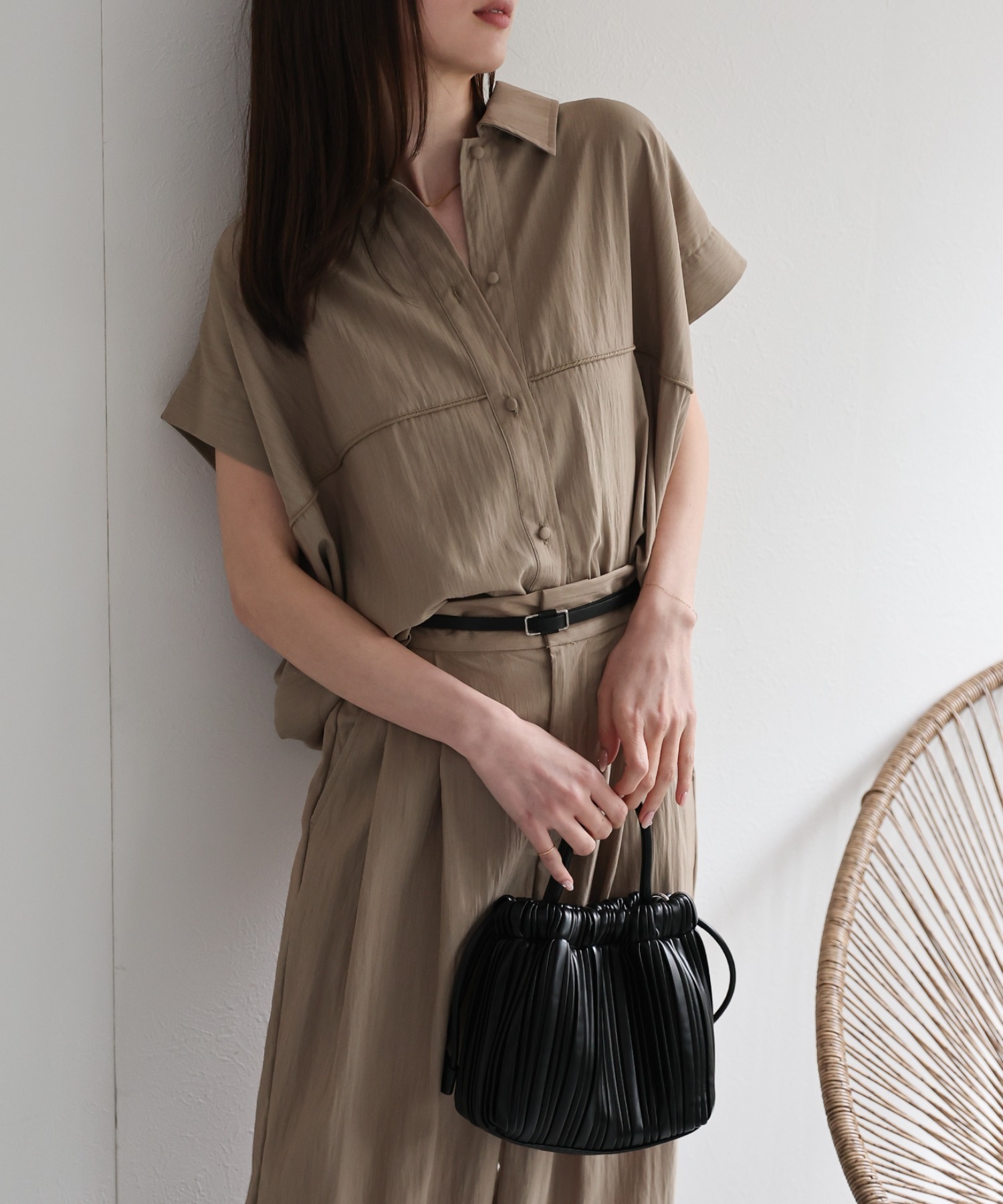model：162cm 着用サイズ：F