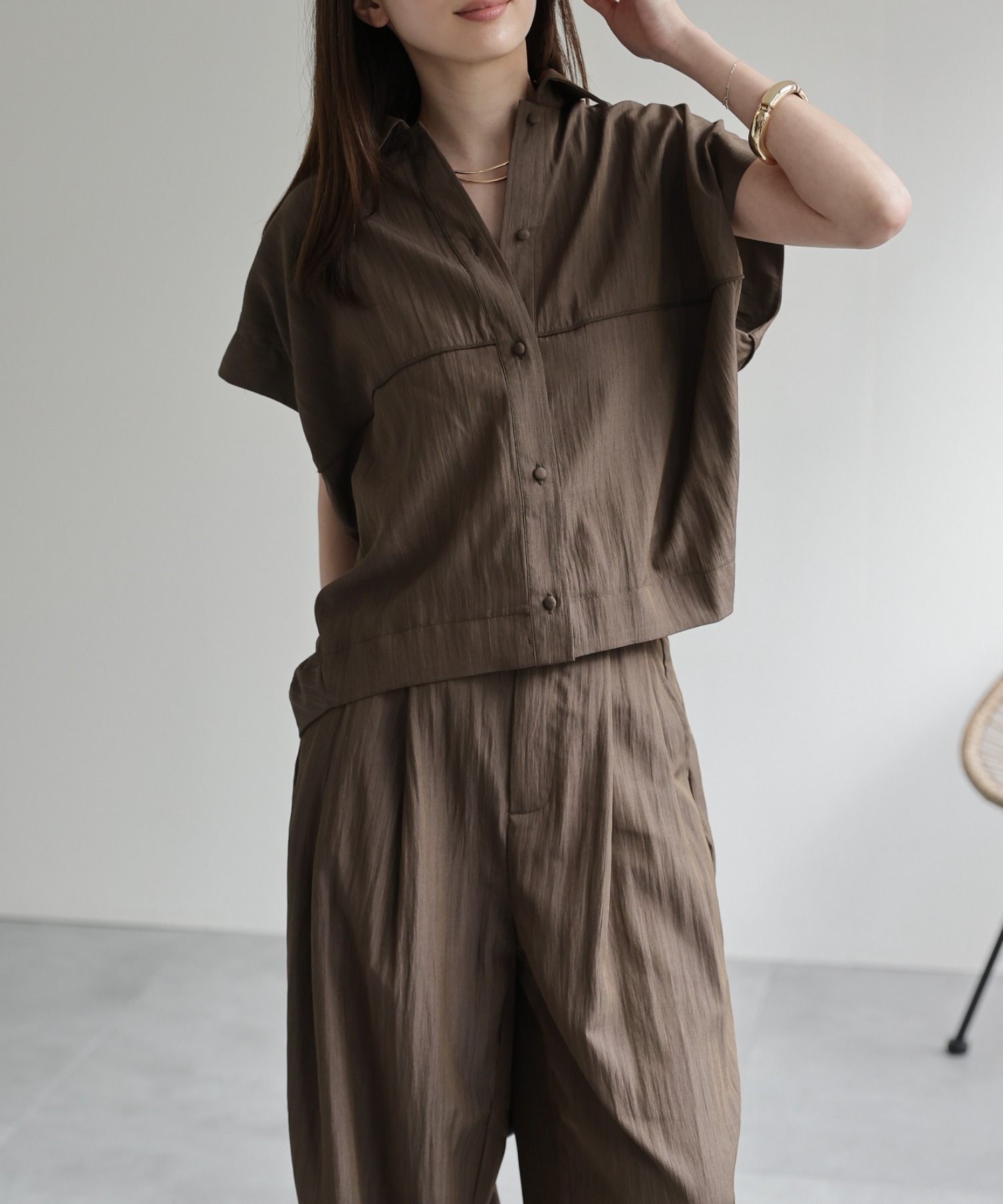 model：162cm 着用サイズ：F