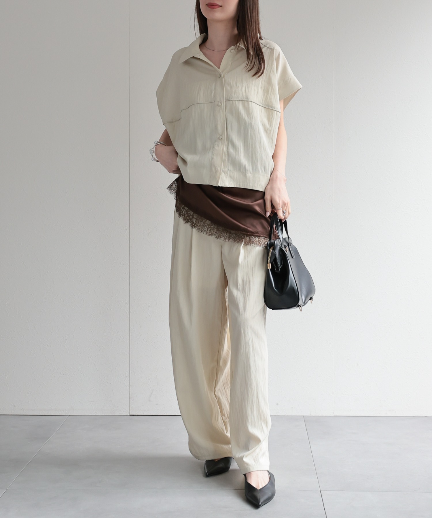 model：162cm 着用サイズ：F
