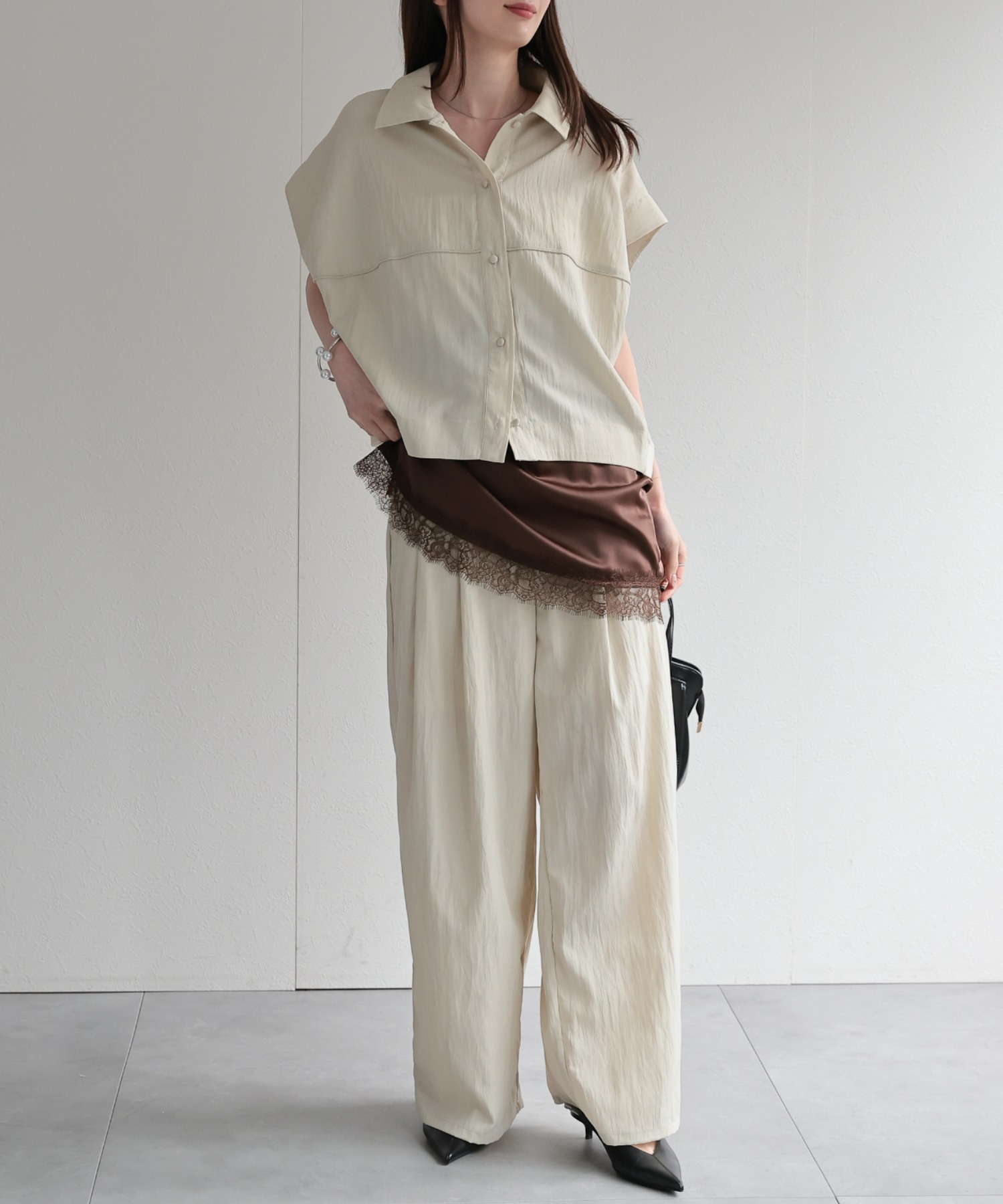 model：162cm 着用サイズ：F