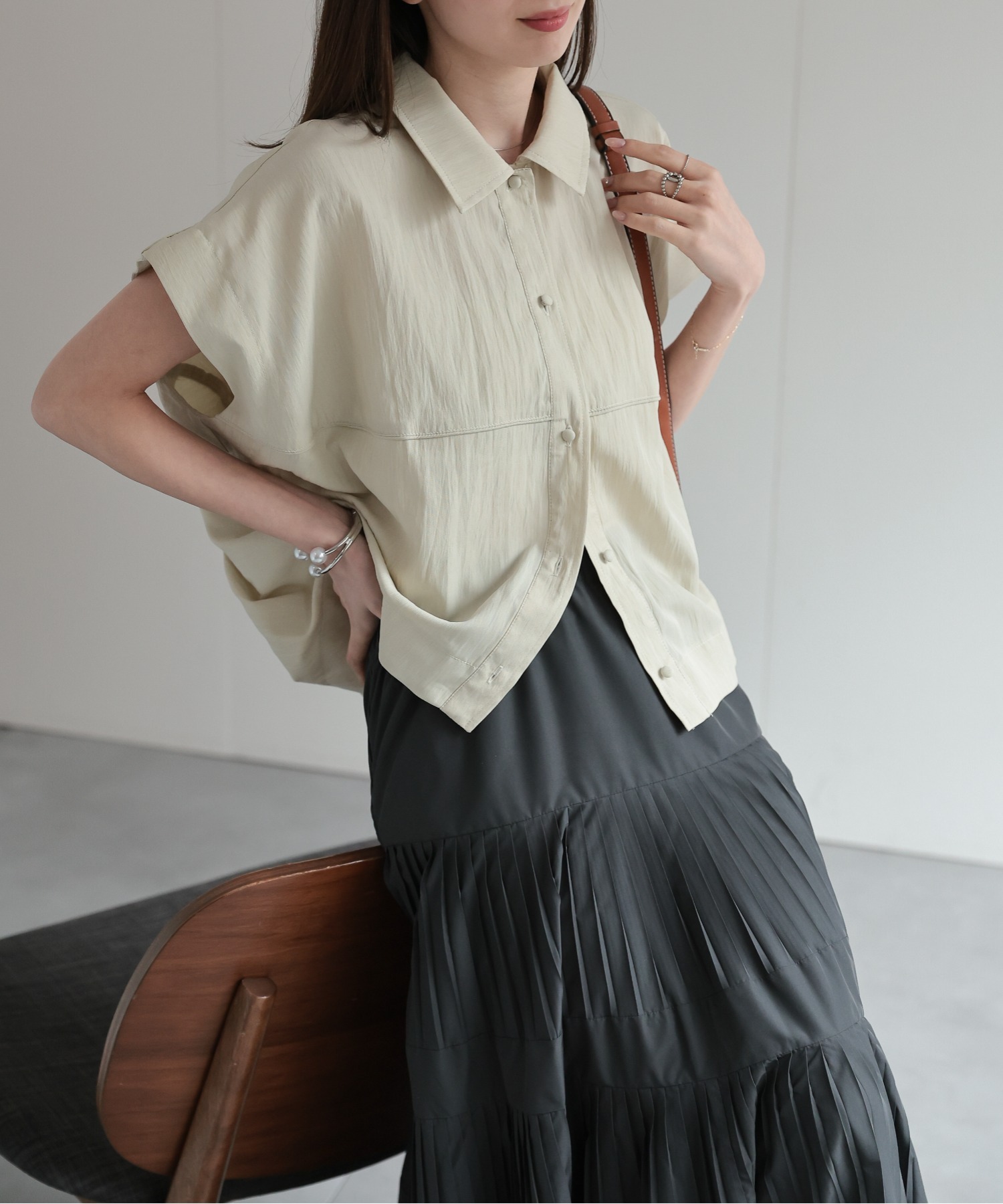 model：162cm 着用サイズ：F