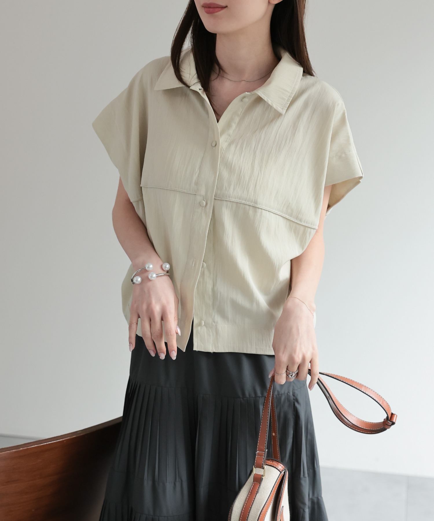 model：162cm 着用サイズ：F