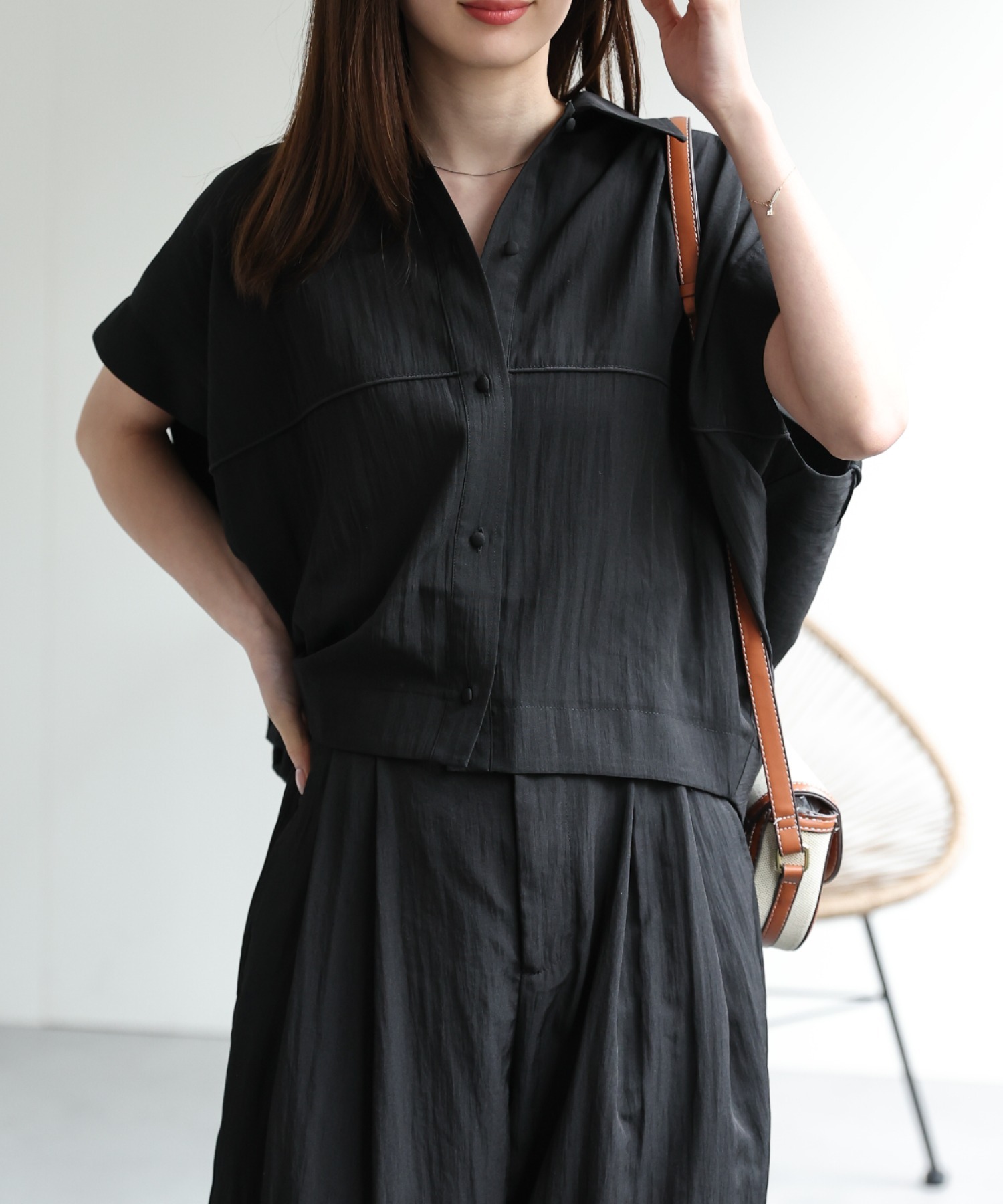 model：162cm 着用サイズ：F