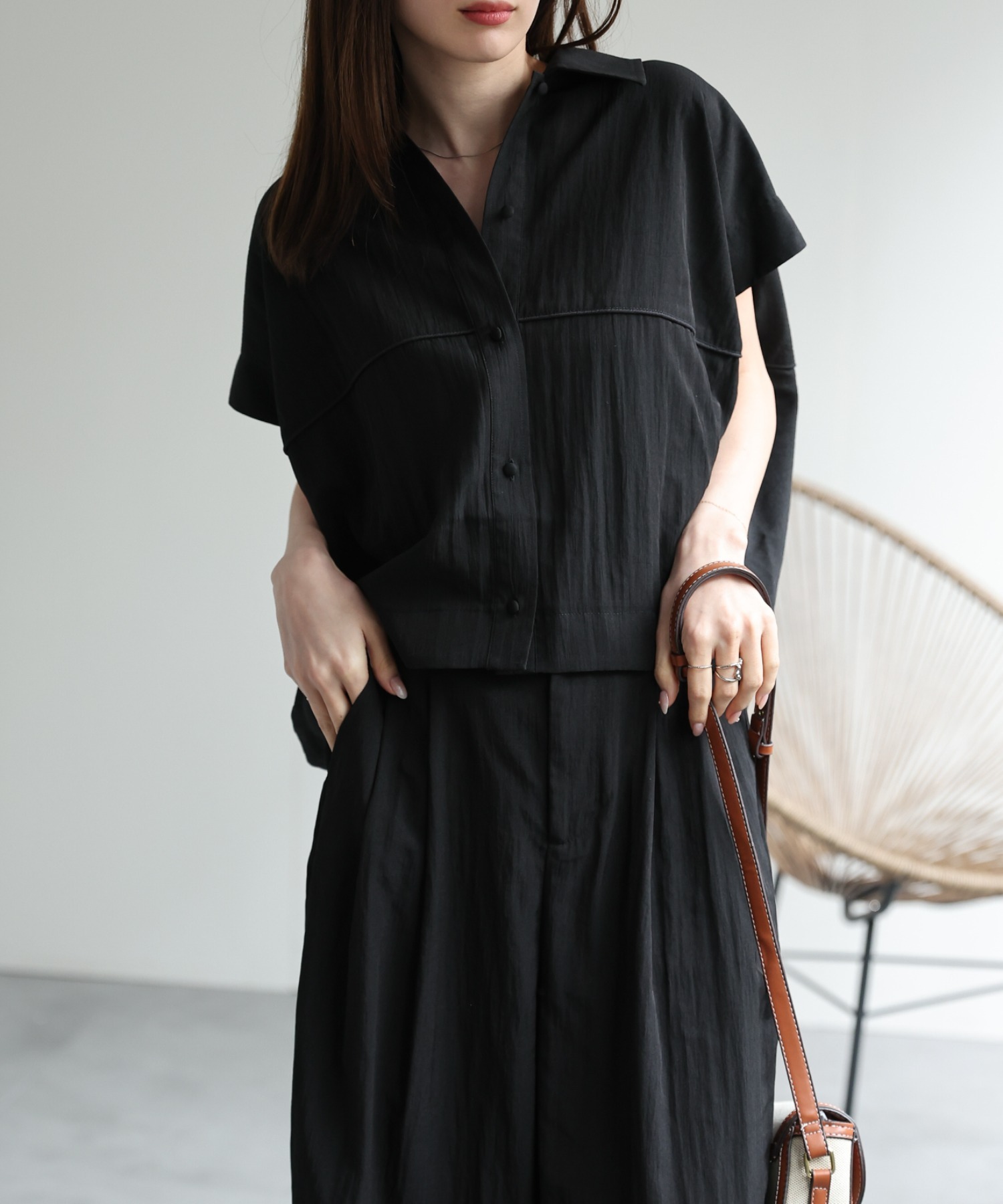 model：162cm 着用サイズ：F