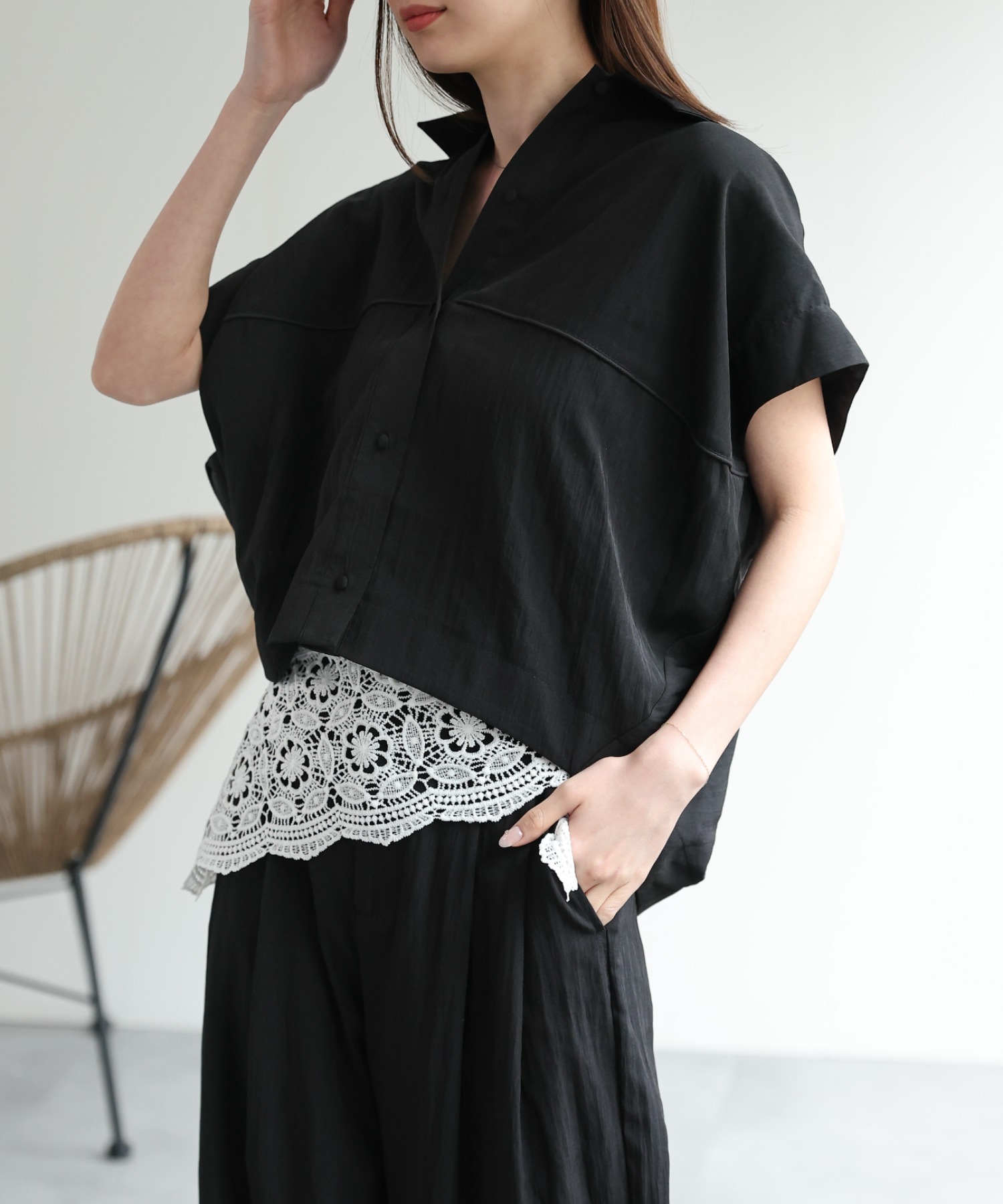 model：162cm 着用サイズ：F
