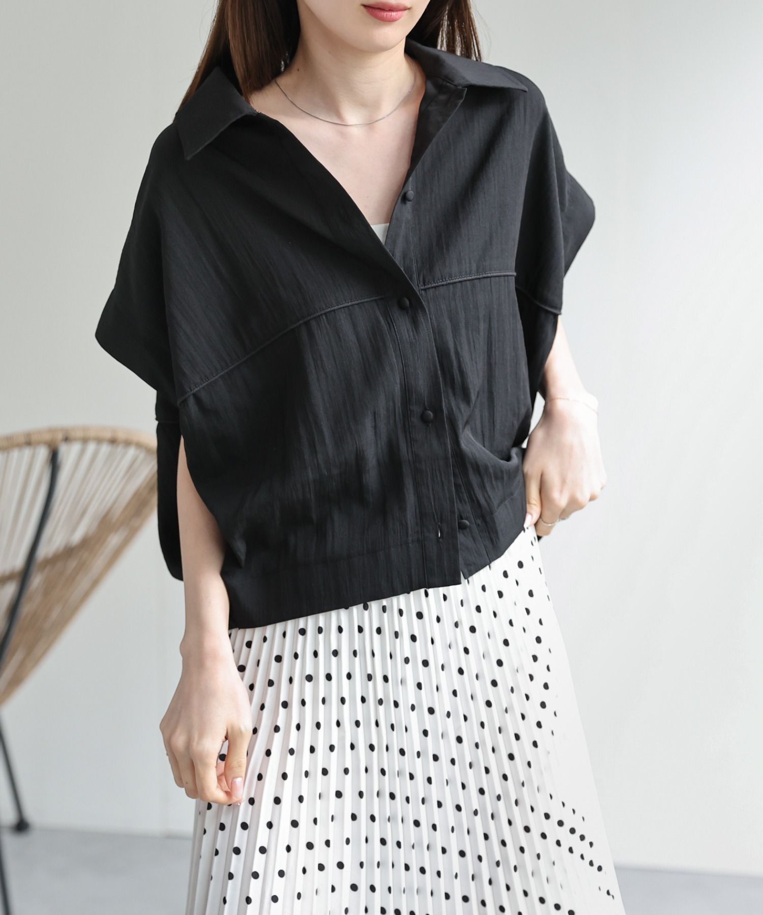 model：162cm 着用サイズ：F