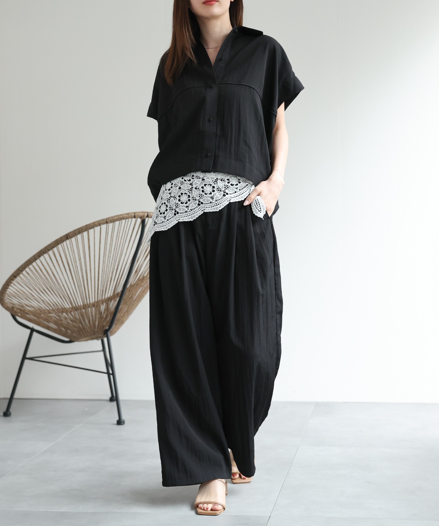 model：162cm 着用サイズ：F