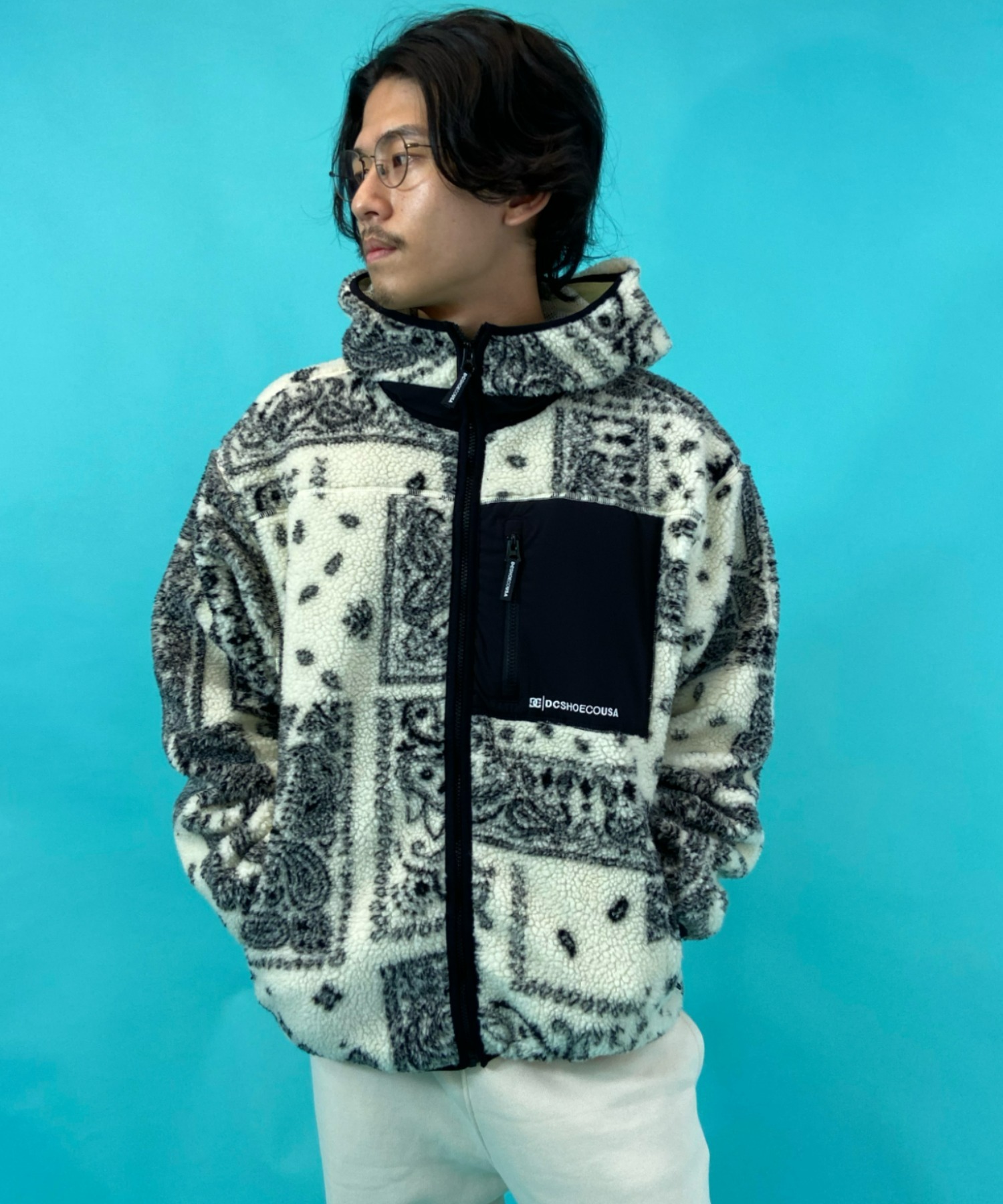 朝倉未来着用 ペイズリー ボアジャケット