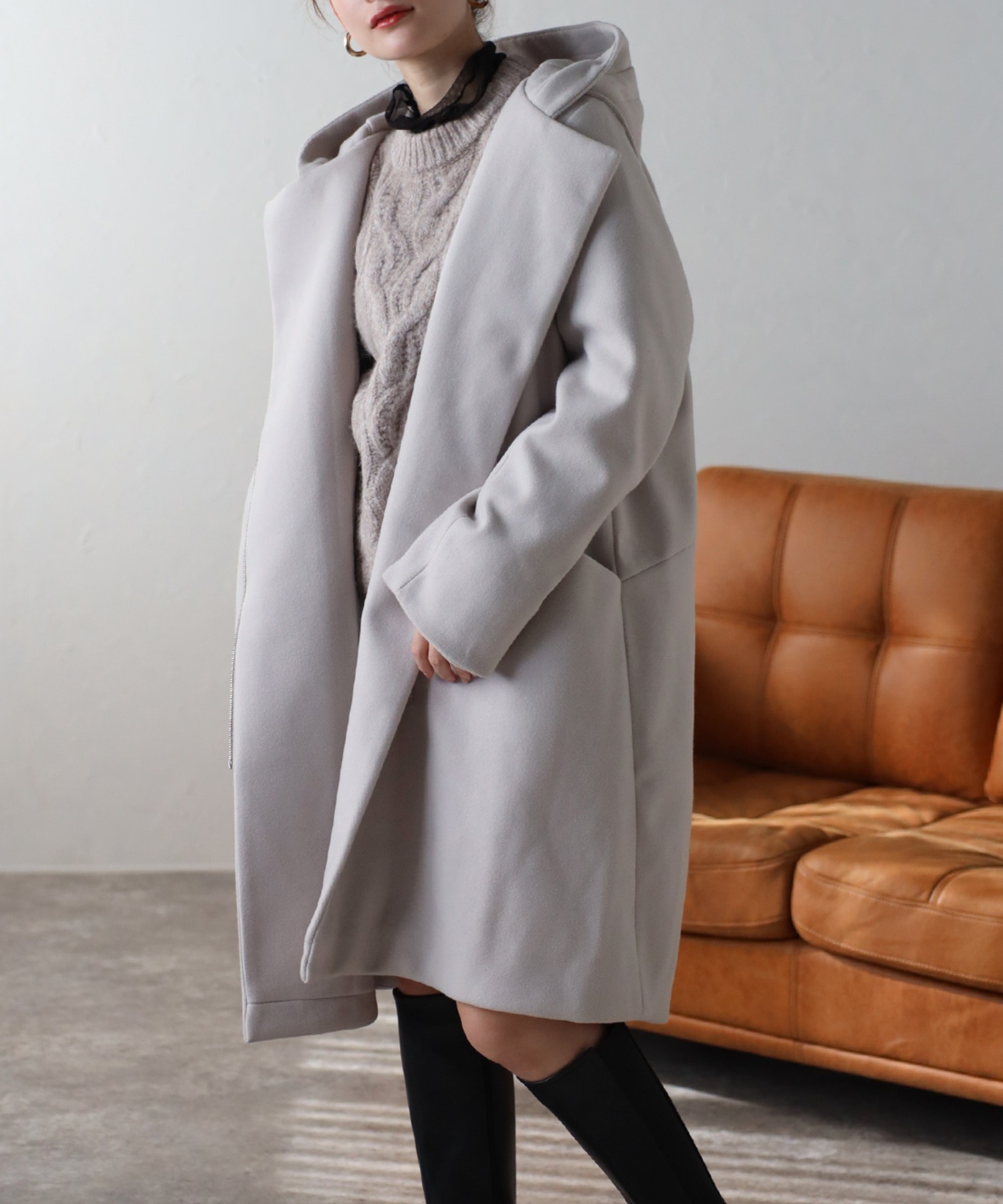 model：163cm / size：F