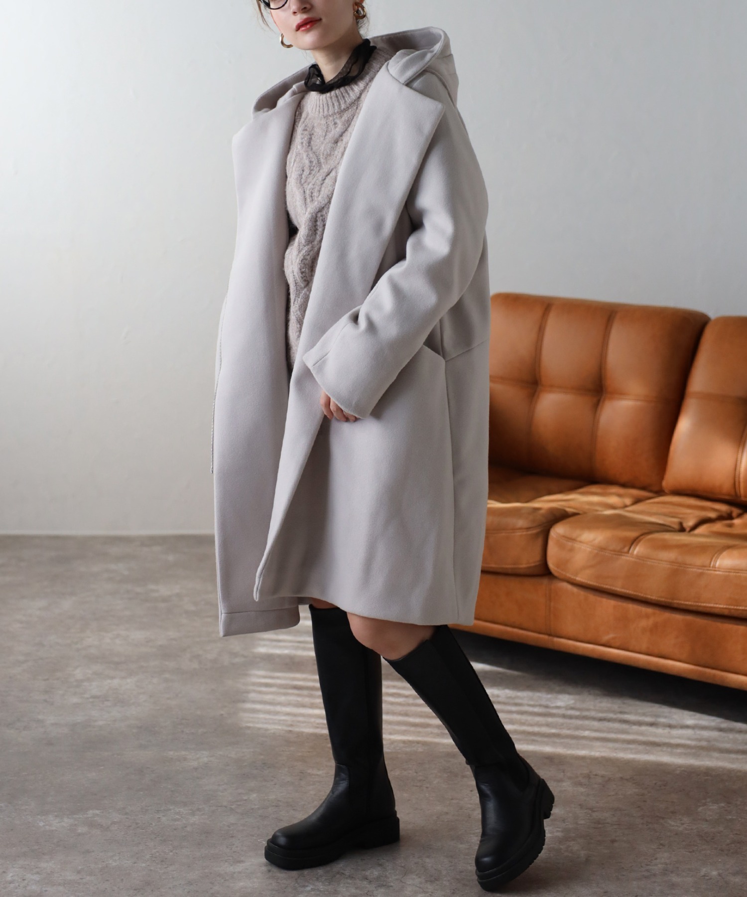 model：163cm / size：F