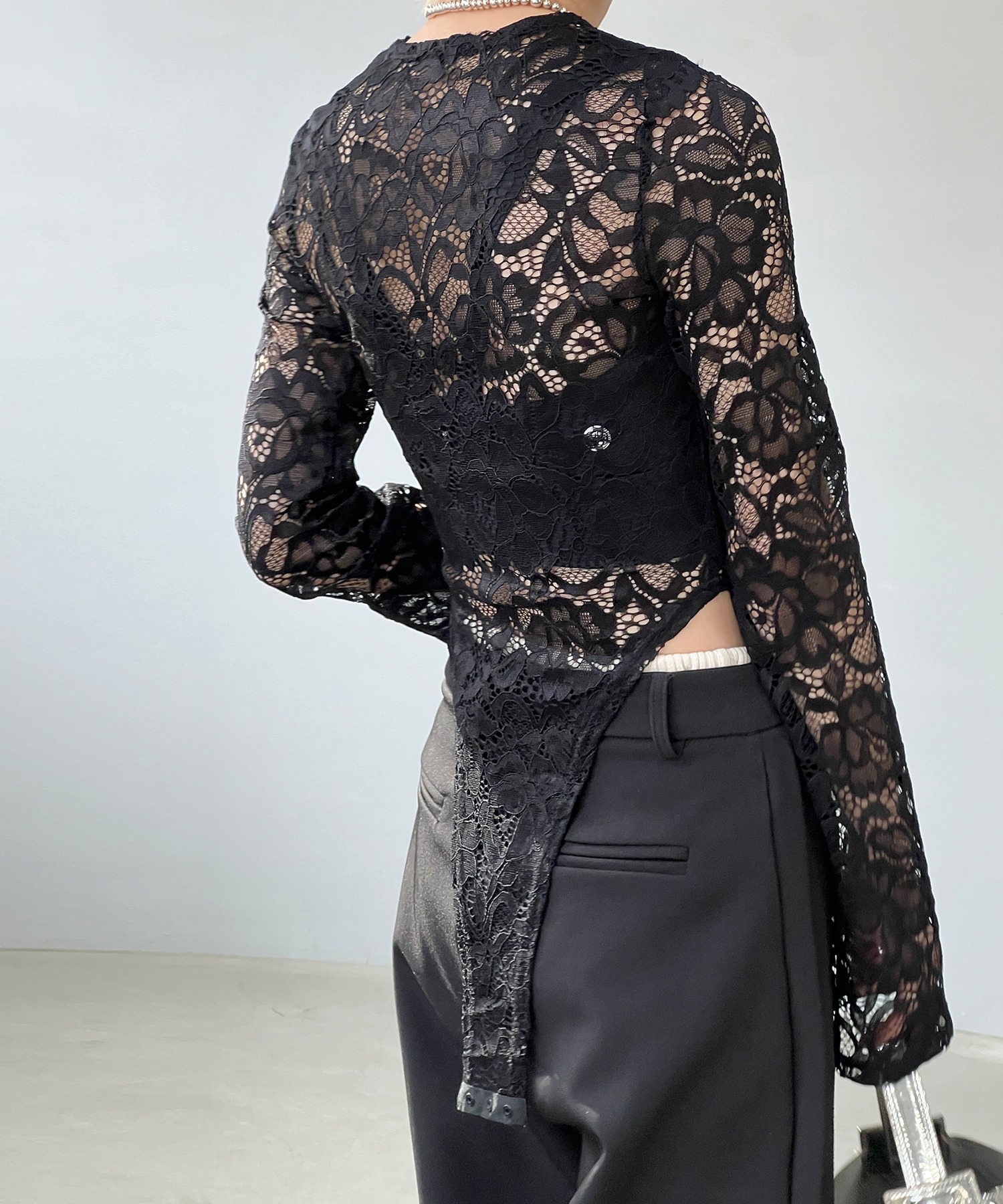 総レース フレアスリーブボディスーツ chw25s032-ファッション通販