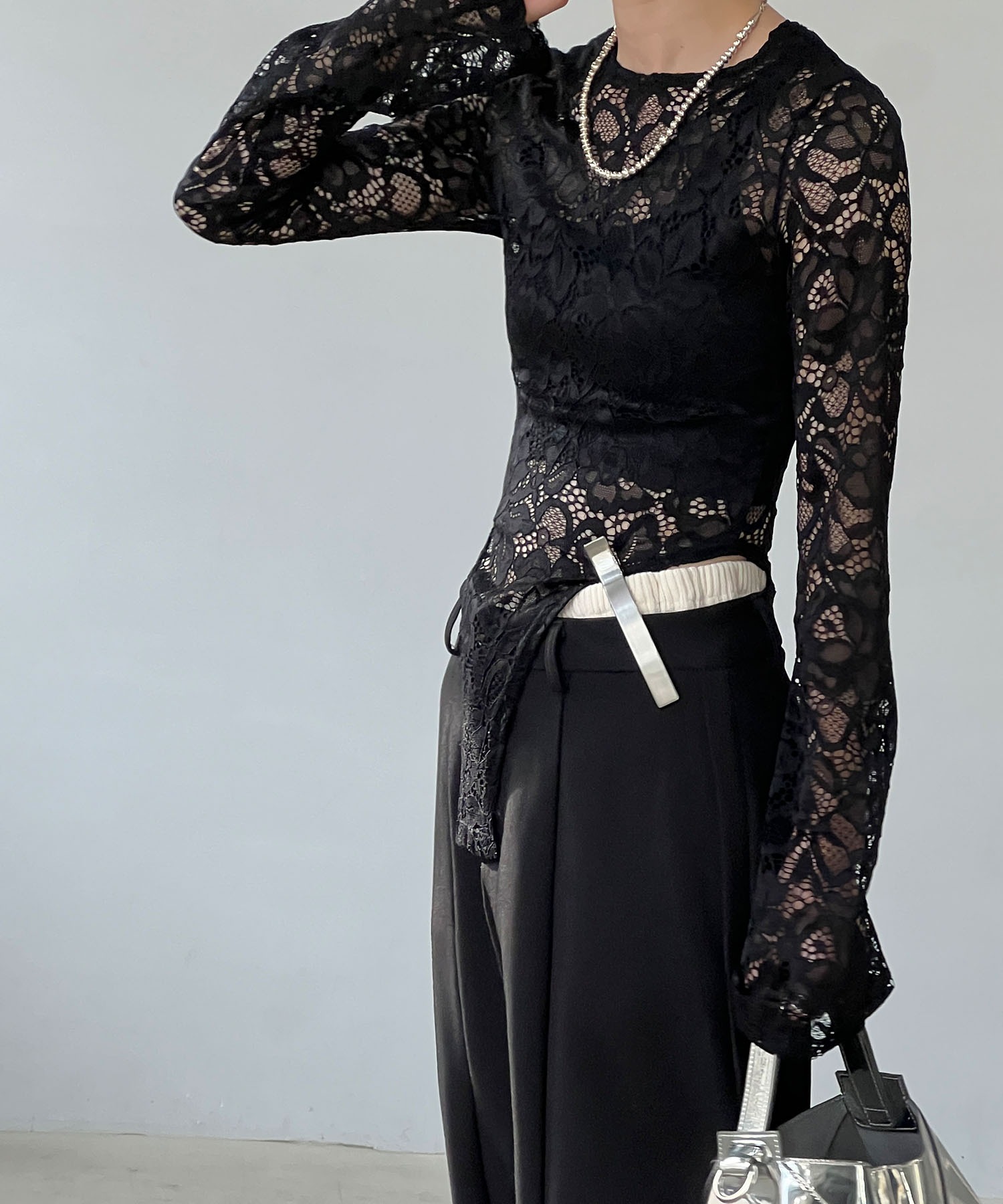 総レース フレアスリーブボディスーツ chw25s032-ファッション通販