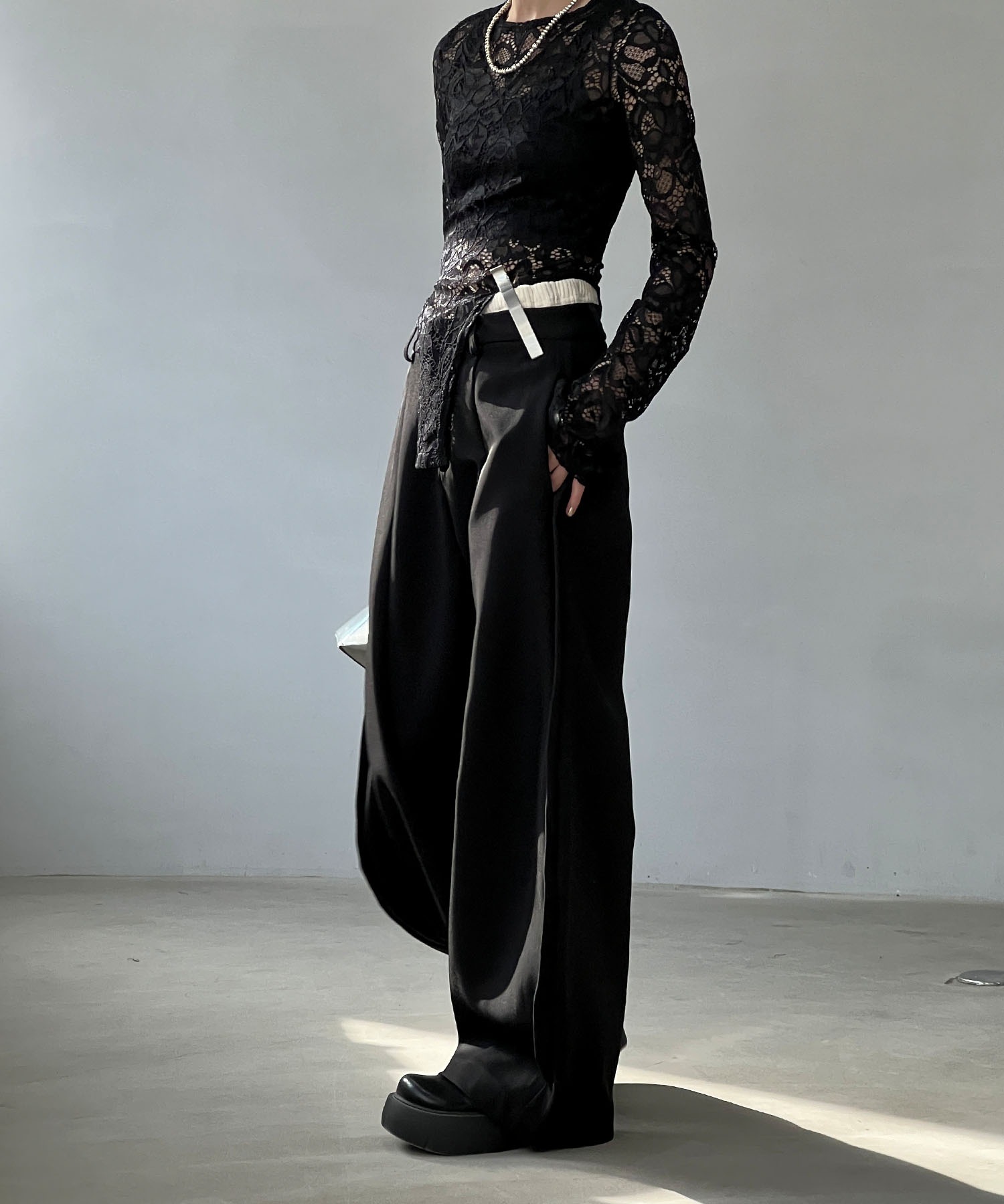 総レース フレアスリーブボディスーツ chw25s032-ファッション通販