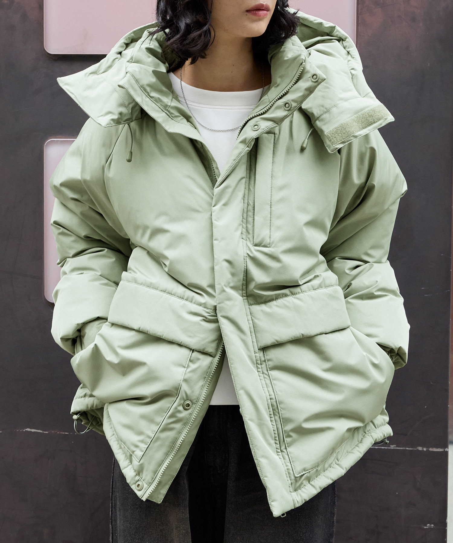 5DSL パディングジャケット フード付き 5DSL パディングジャケット フード付き フード脱着) クロップド