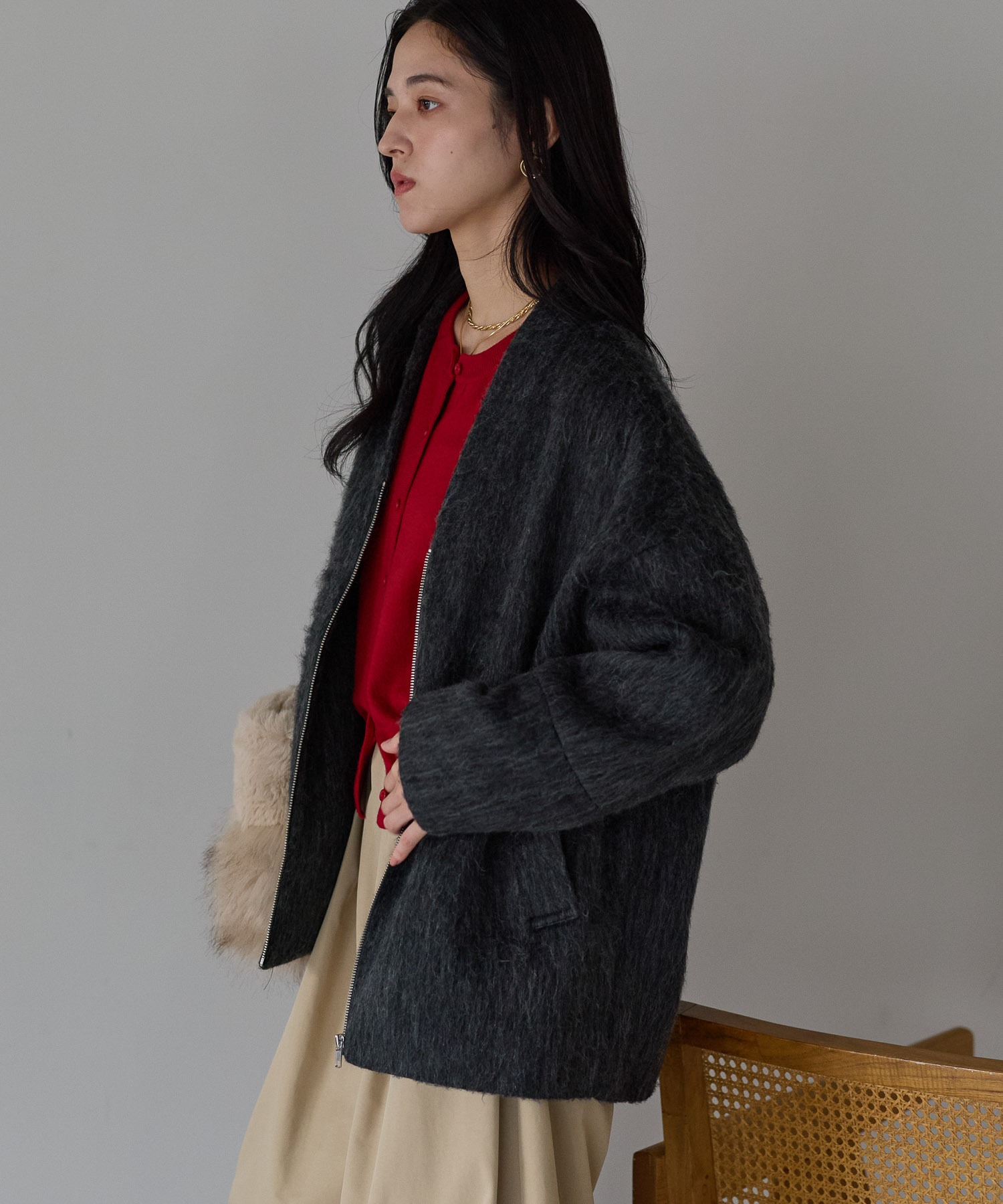 model：161cm
着用サイズ：FREE