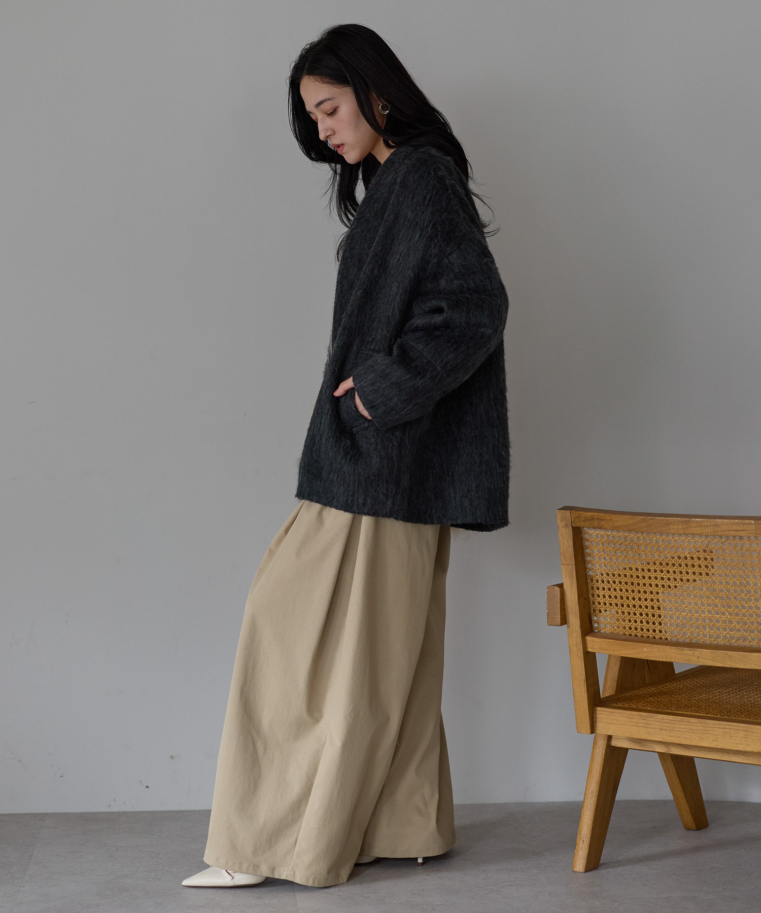 model：161cm
着用サイズ：FREE