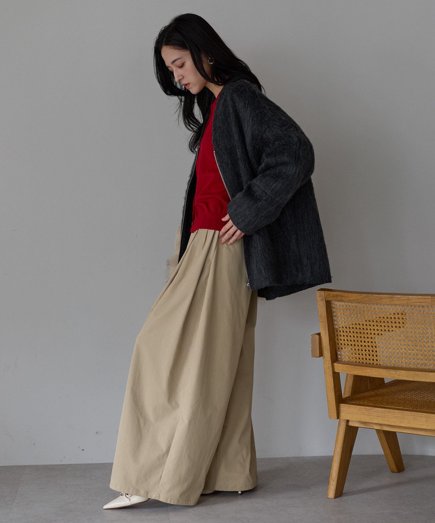 model：161cm
着用サイズ：FREE