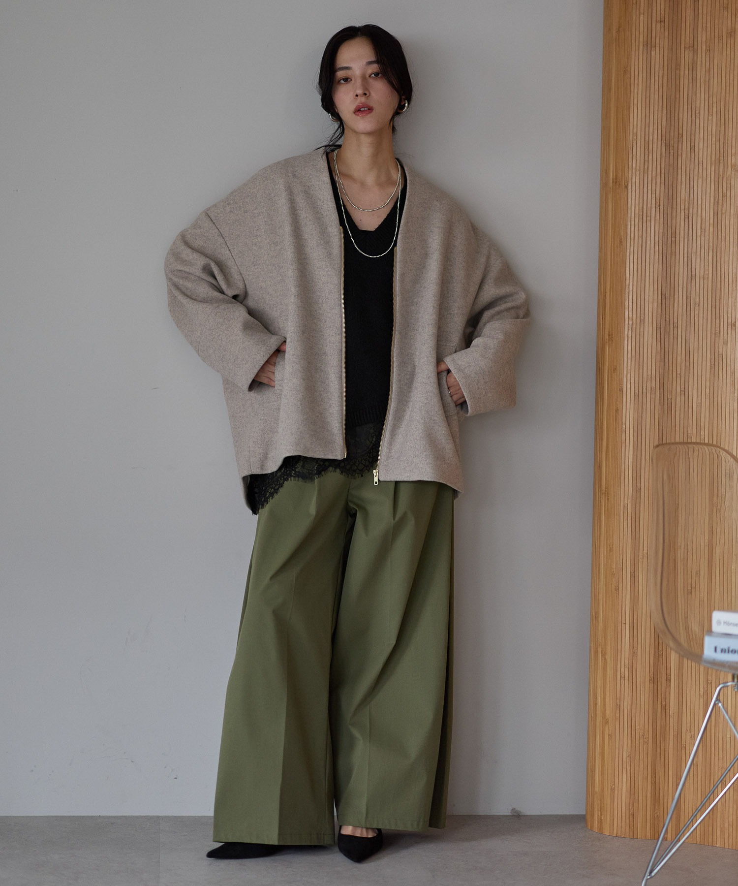 model：161cm
着用サイズ：FREE