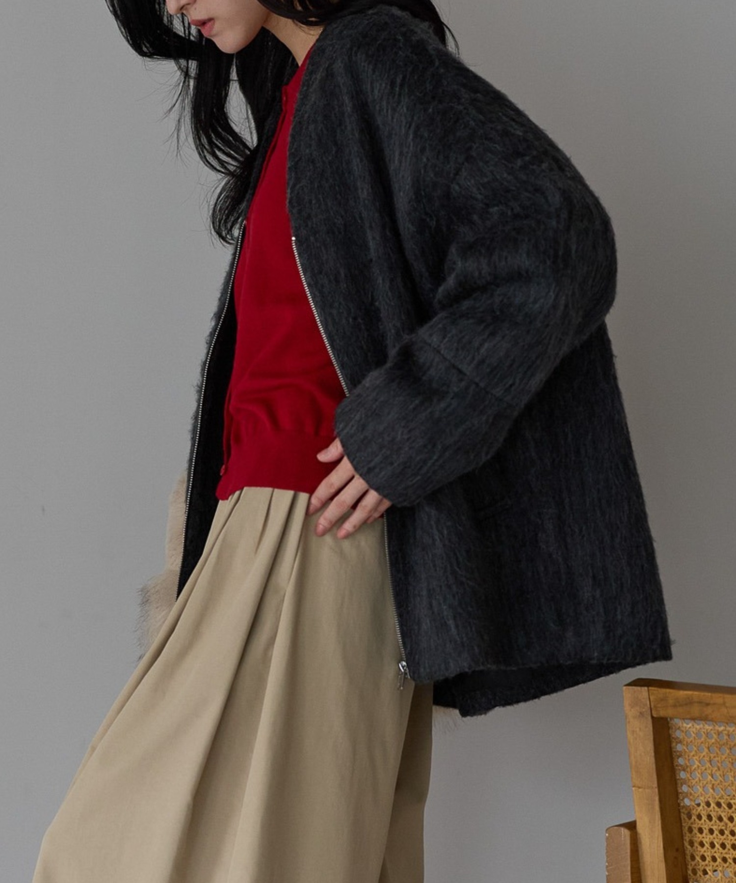 model：161cm
着用サイズ：FREE