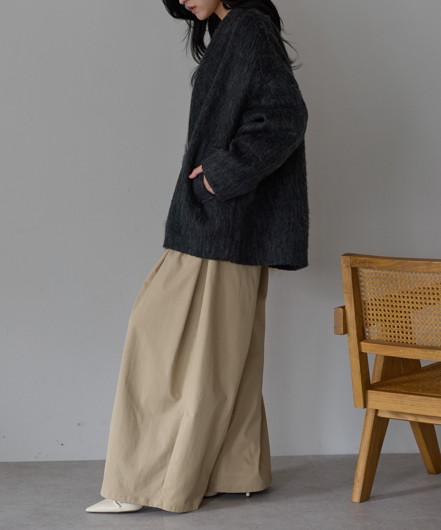 model：161cm
着用サイズ：FREE