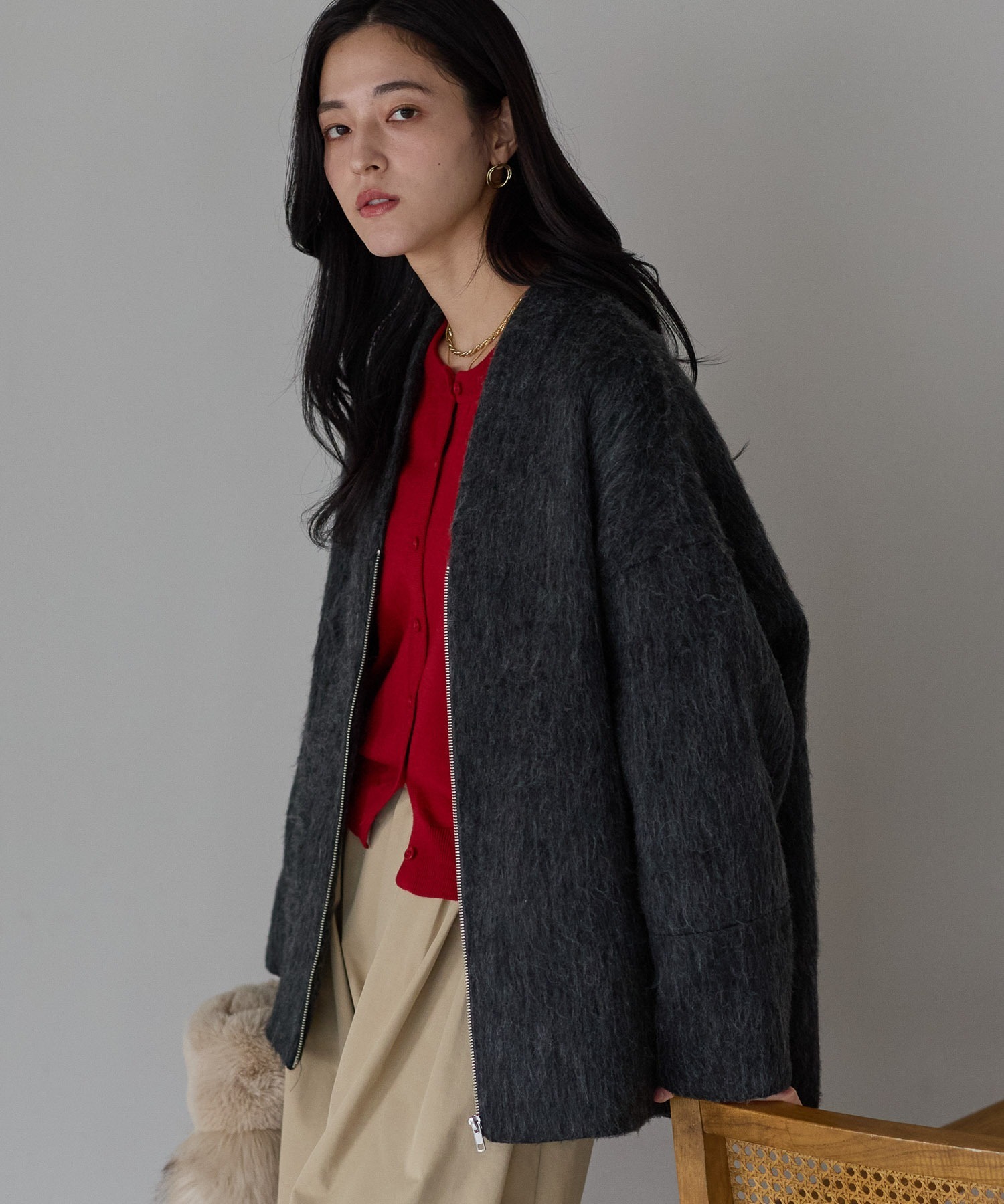 model：161cm
着用サイズ：FREE