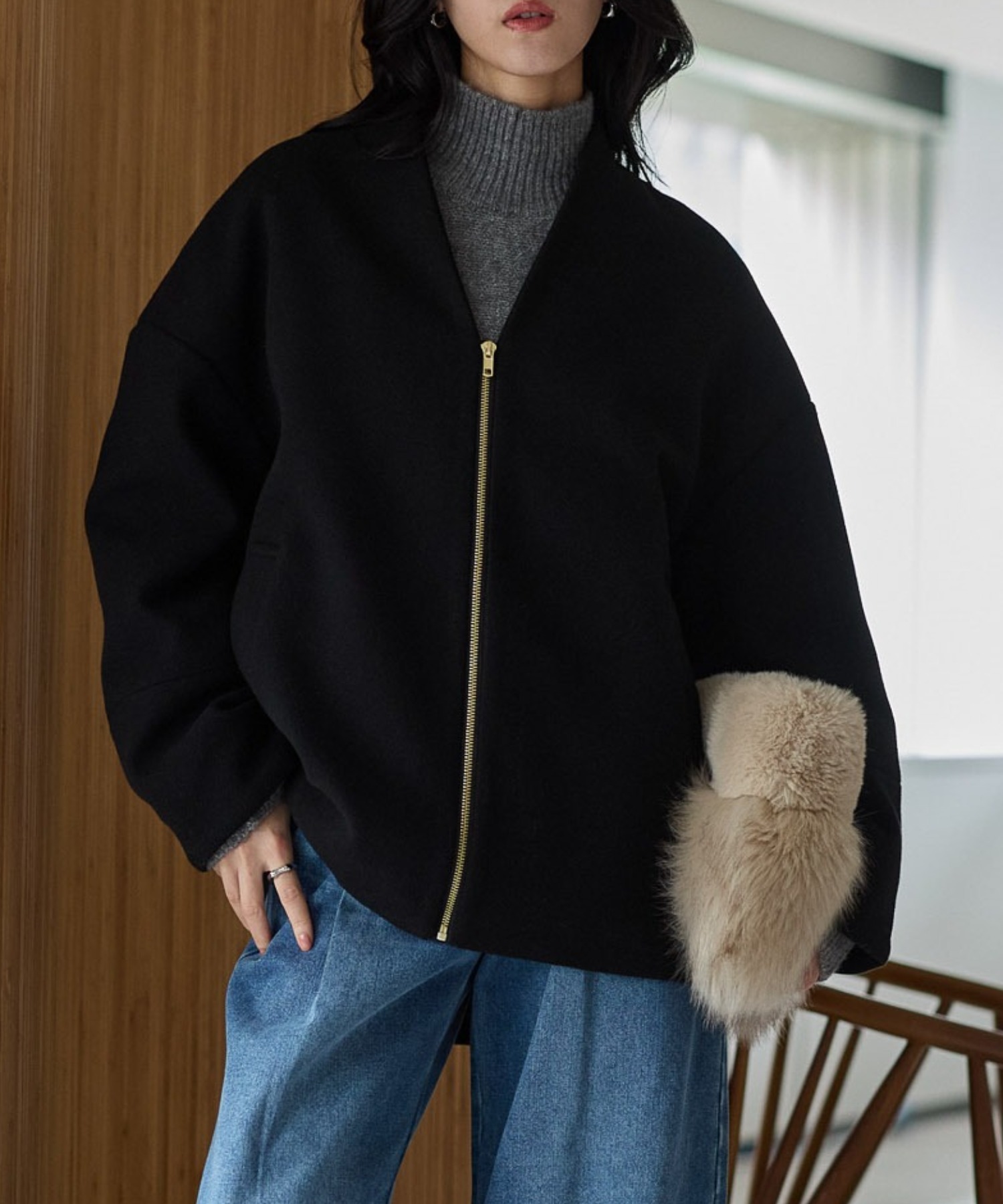 model：161cm
着用サイズ：FREE