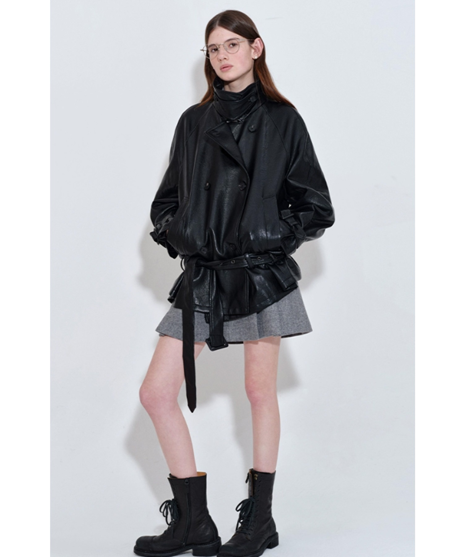 ジャケット・アウター Fanostudios coat ワイドカラー ムートンジャケット FD24W360【Fano Studios