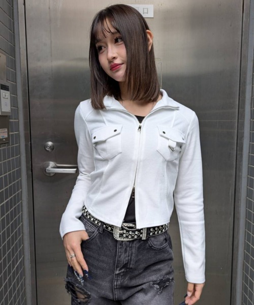 トップス KOME A'GEM/9 × .kom 『.kom/ドットケーオーエム』ファークロップZIPUP