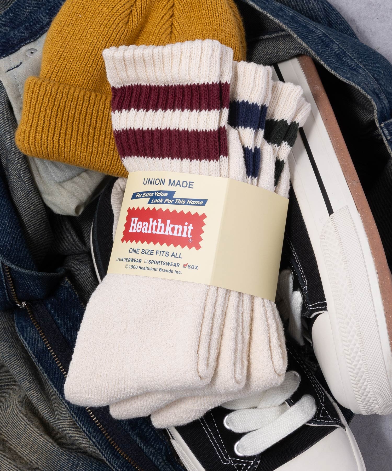 Healthknit/ヘルスニット】3足セットヘビーウェイトロングソックス