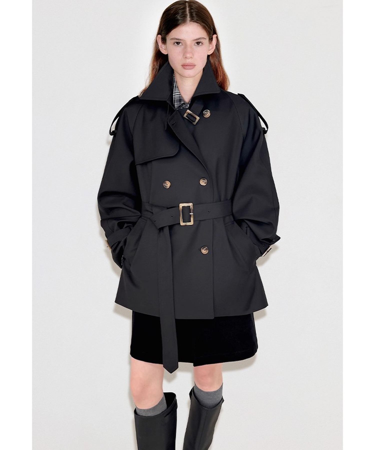 ハーフ丈 トレンチコート FD25W088【Fano Studios】【2025AW