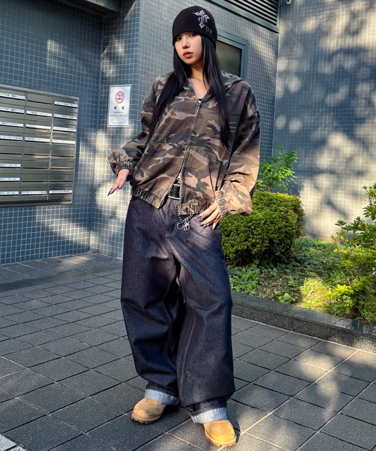 Y2K pelle cyma（ペレシーマ）カモフラレザージャケット パーカー Y2K pelle cyma（ペレシーマ）カモフラレザージャケット パーカー