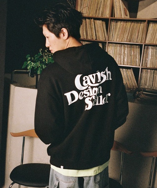 [CAVISH] SELLER LOGO ZIP UP HOODIE 3Colors 韓国 人気 A'GEM/9 × .kom 『CAVISH/カビシ』 SELLER LOGO ZIP UP HOODIE