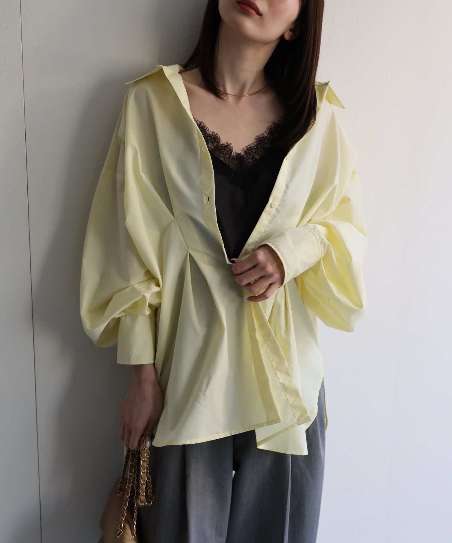 model：162cm 着用サイズ：F