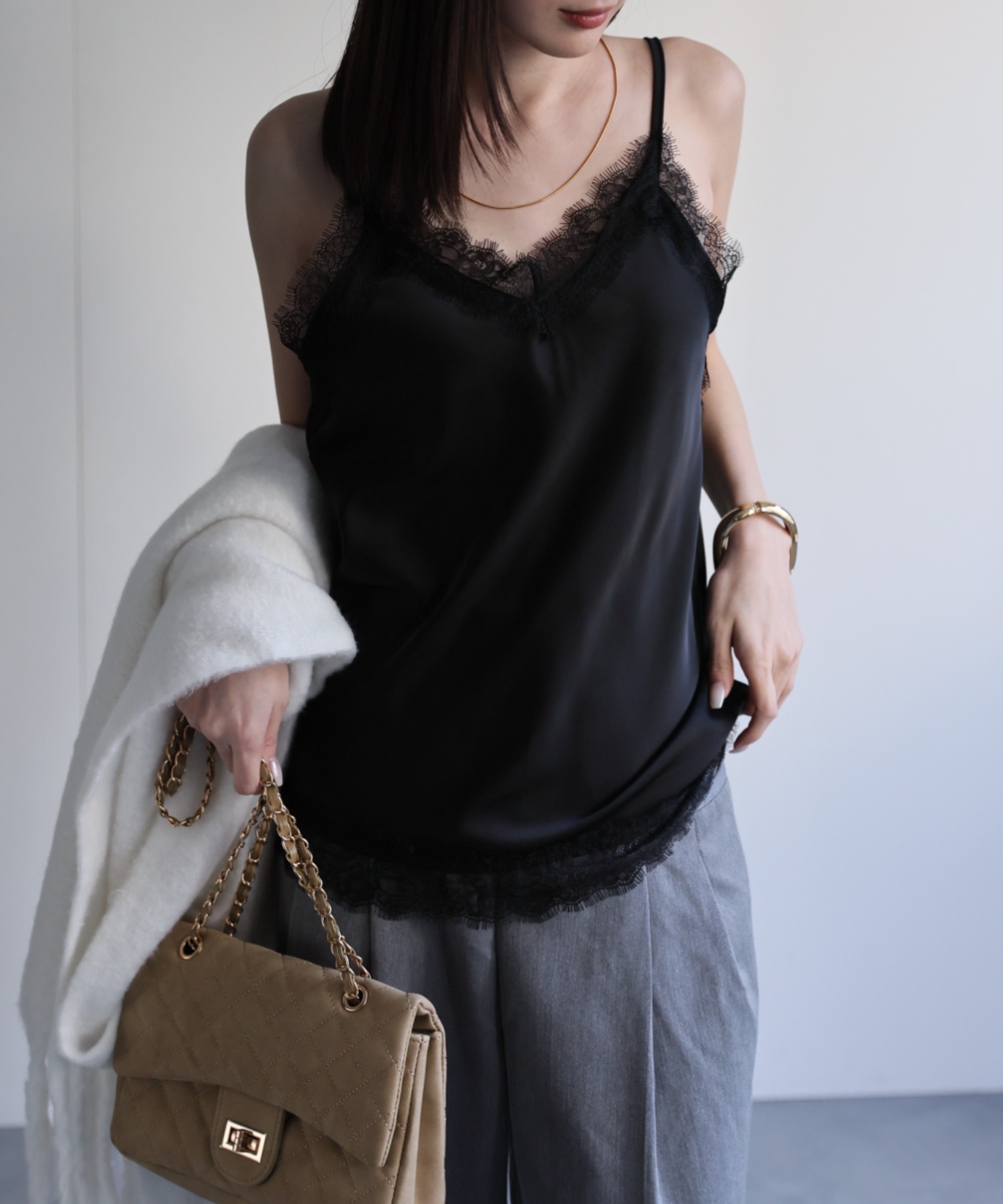 model：162cm 着用サイズ：F