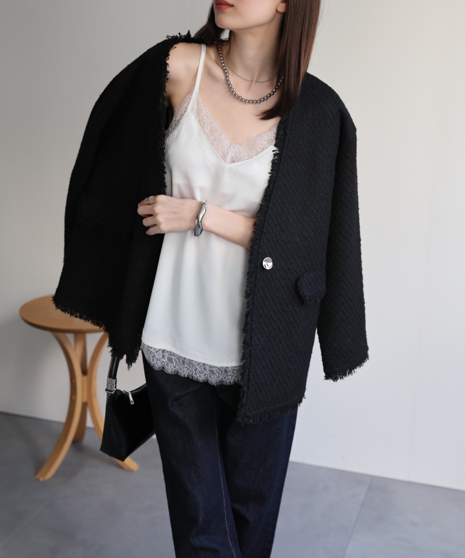 model：162cm 着用サイズ：F
