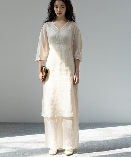 chuclla】【2021/SS】Sheer wide pants chw1554-ファッション