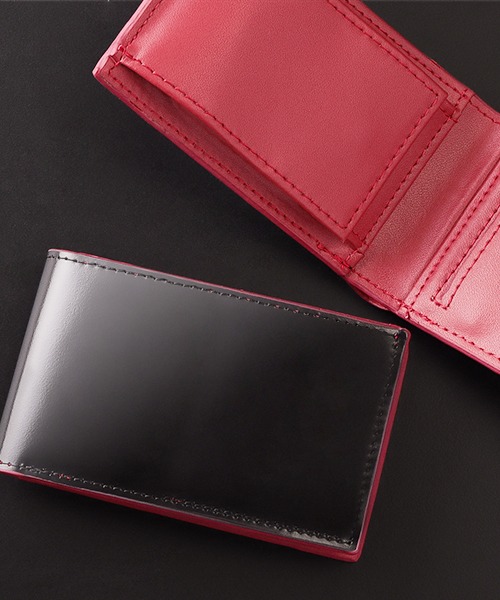 DIABLOボックス型レザーコンパクト二つ折り財布