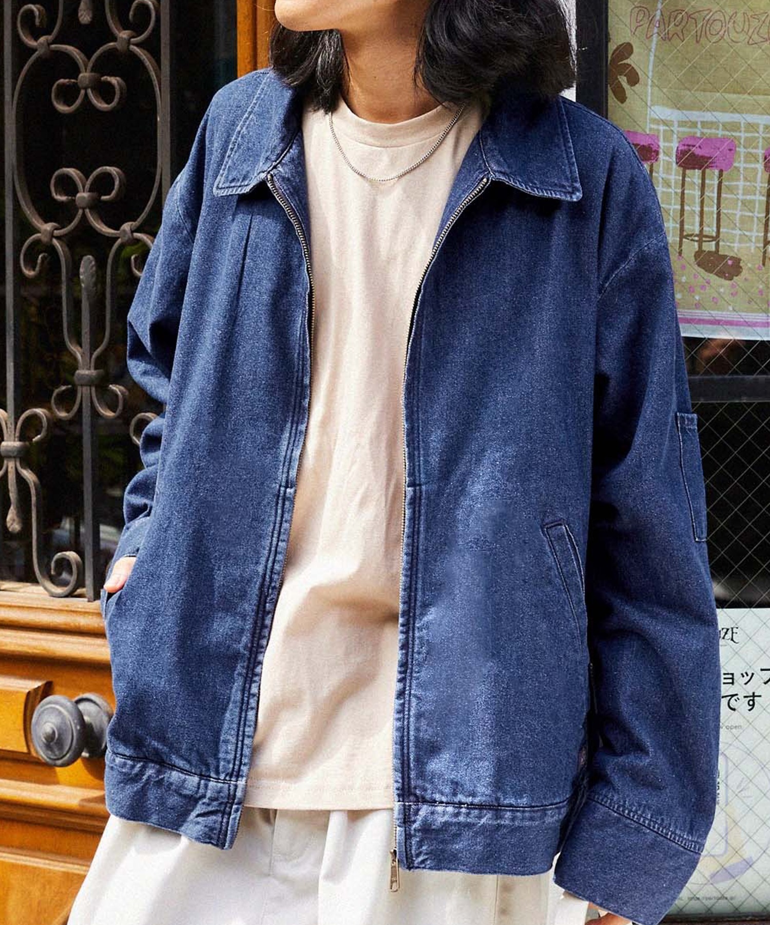 Dickies/ディッキーズ ロゴピスネーム ビッグシルエット ストレッチ