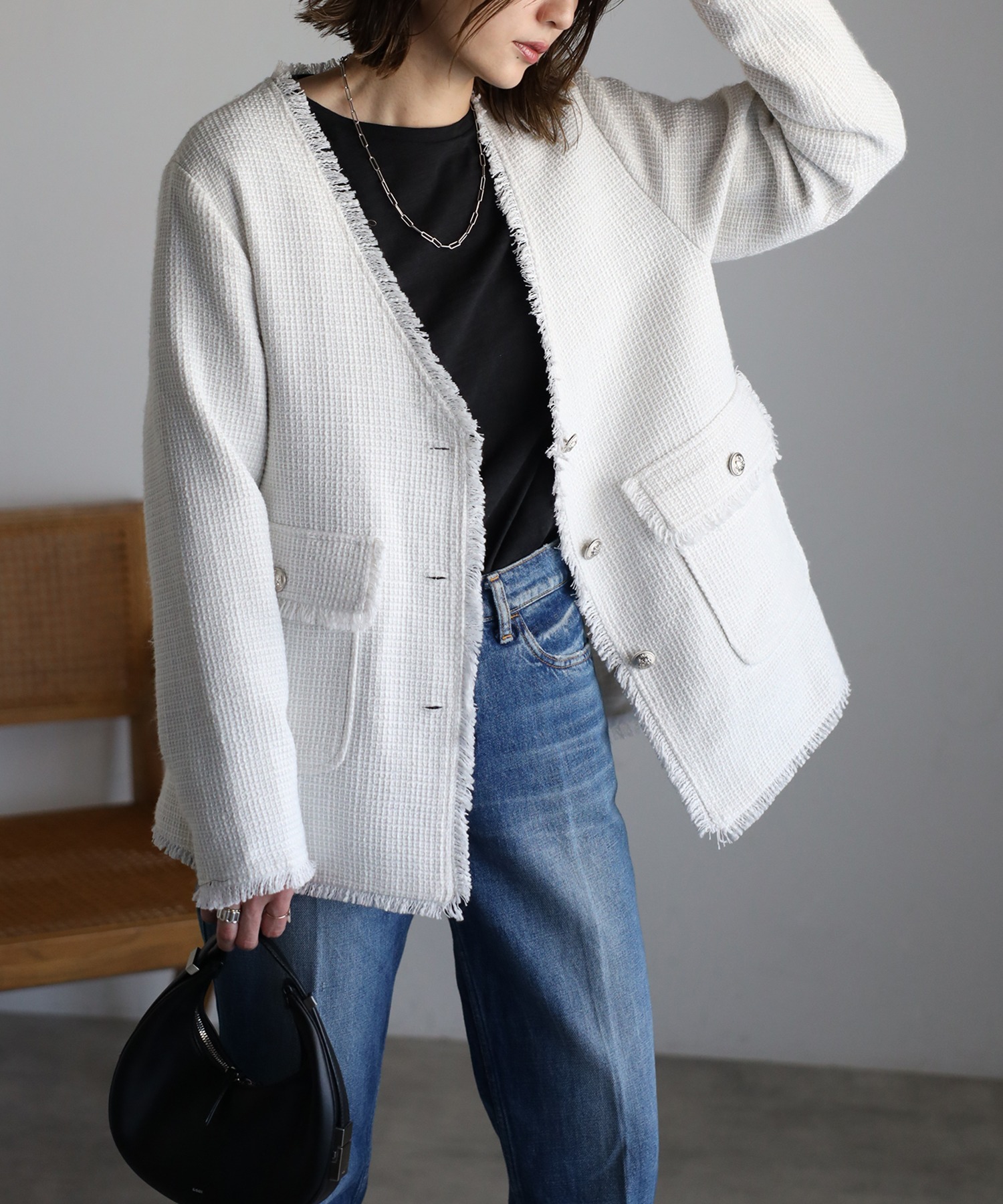 model：H158 着用サイズ：FREE