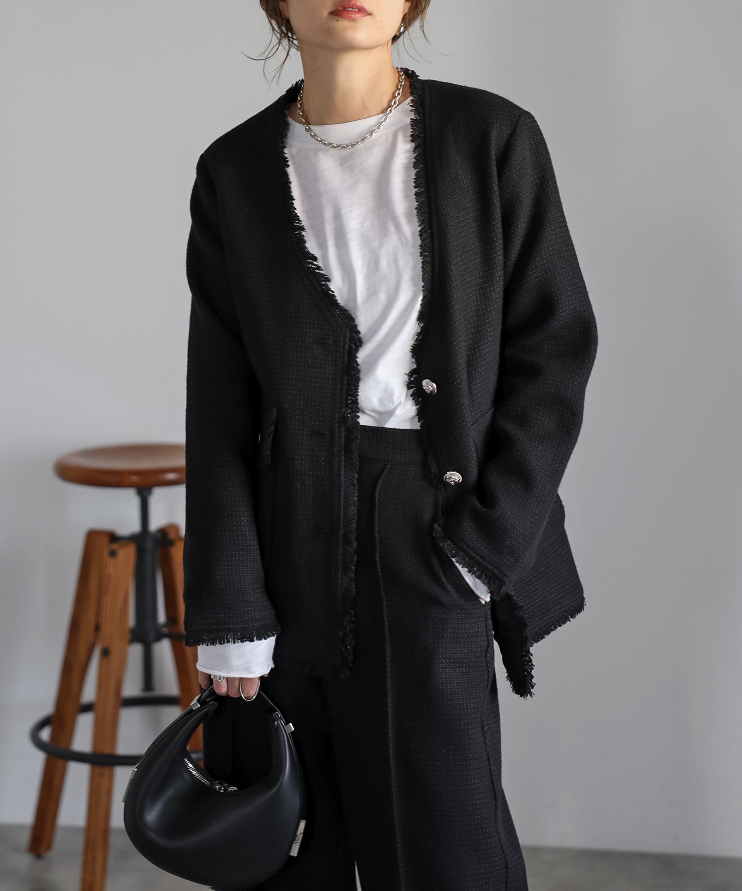 model：H158 着用サイズ：FREE